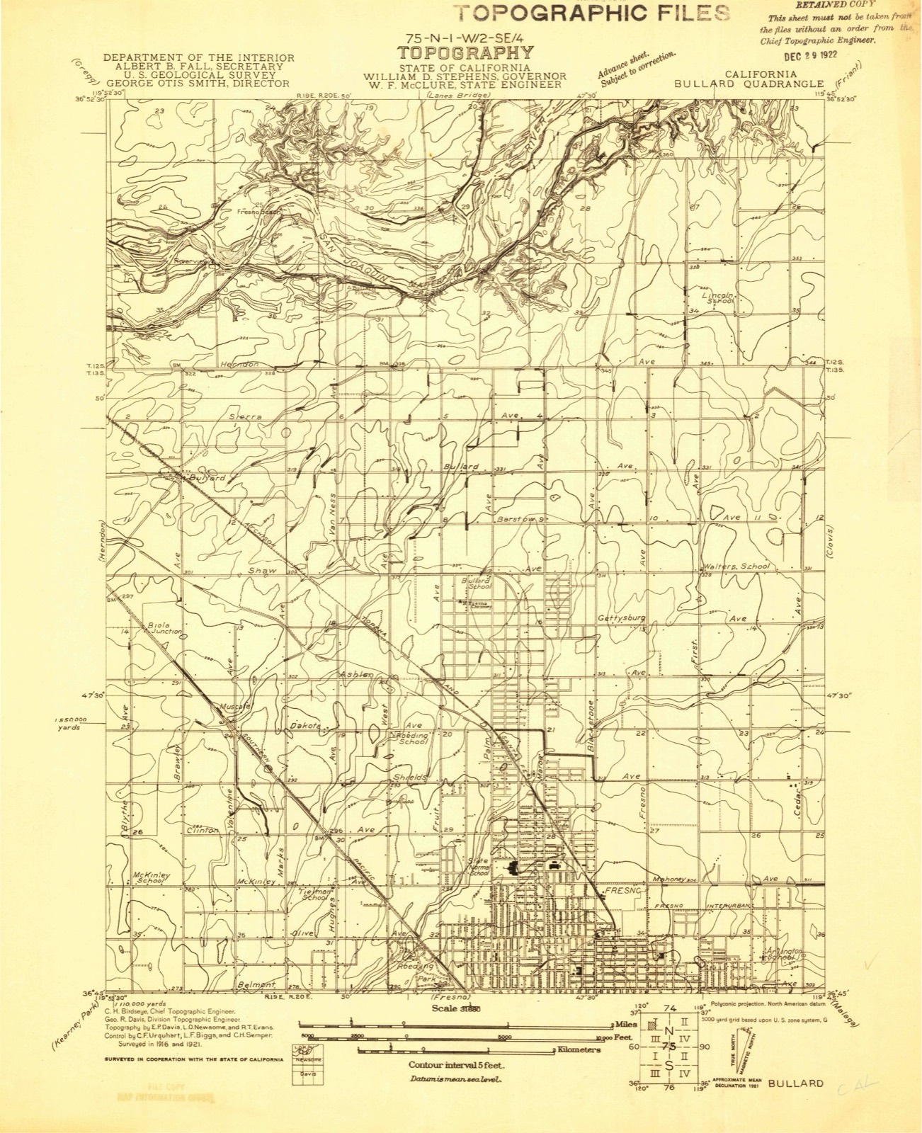 Topographic sheet of Cincotta, surveyed 1921