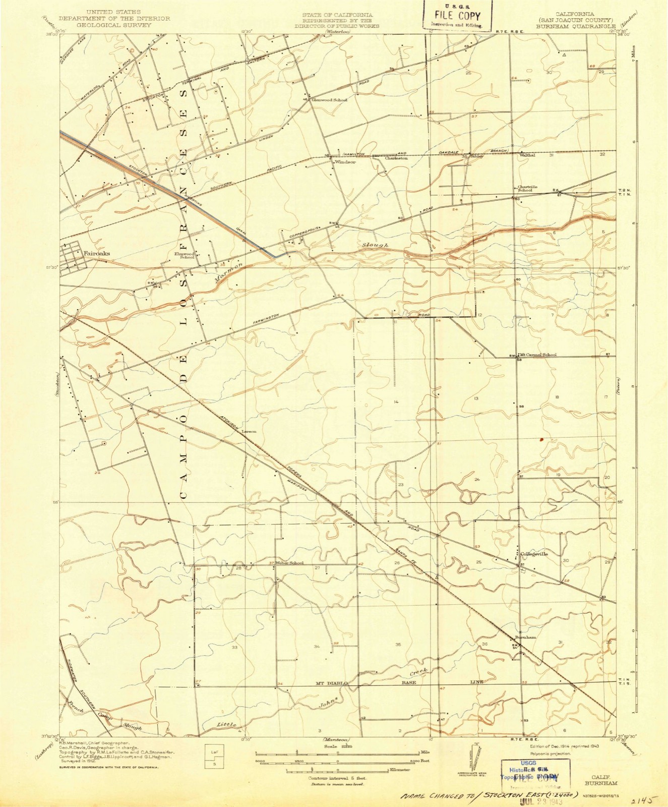 Topographic sheet of Orford, surveyed 1914