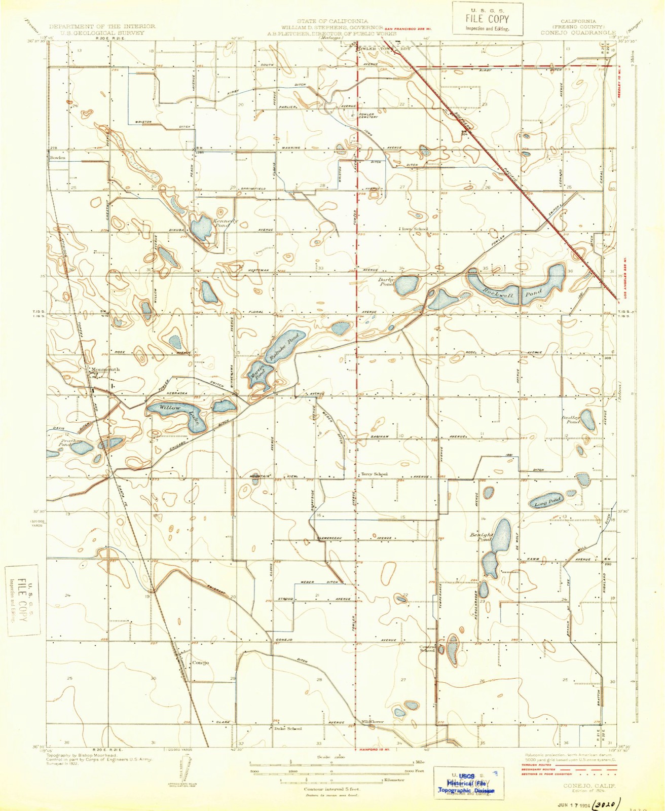 Topographic sheet of Wildflower, surveyed 1924