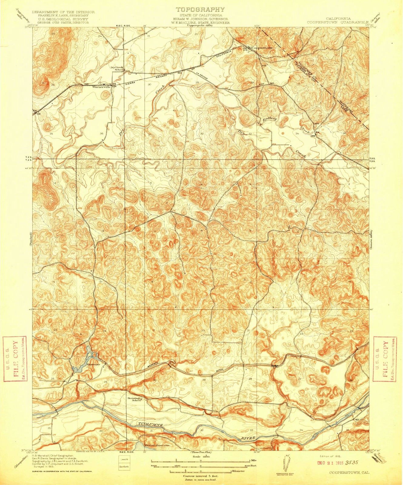 Topographic sheet of Cooperstown, surveyed 1916