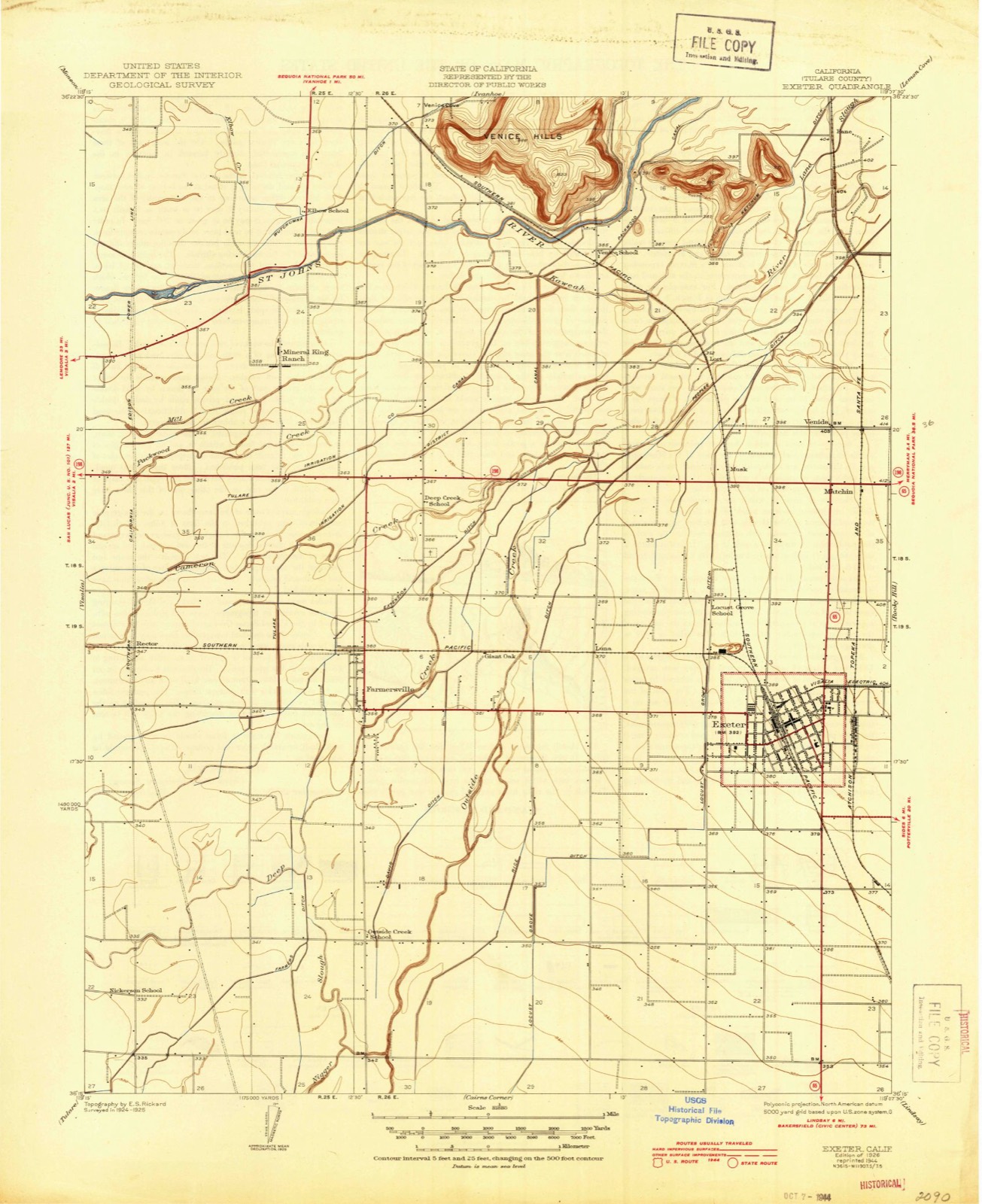 Topographic sheet of Antes, surveyed 1926