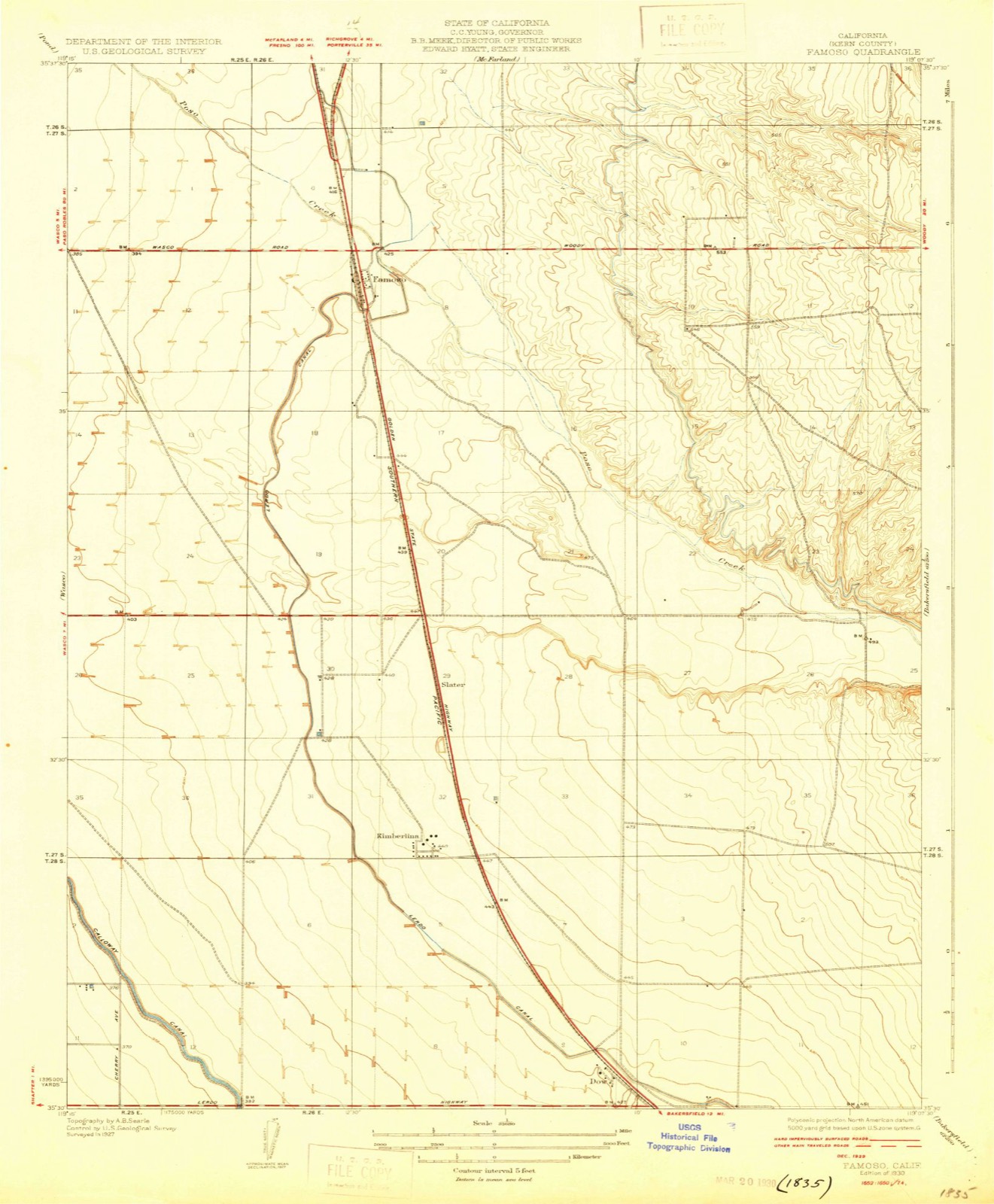 Topographic sheet of Dow, surveyed 1930