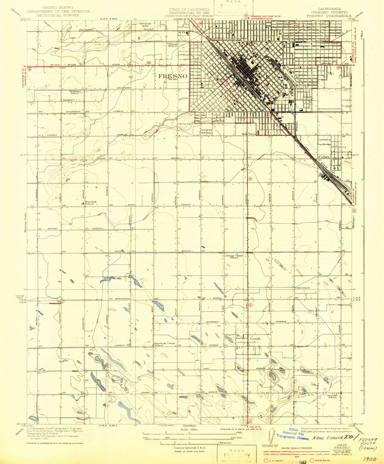 Topographic sheet of Easton, surveyed 1923