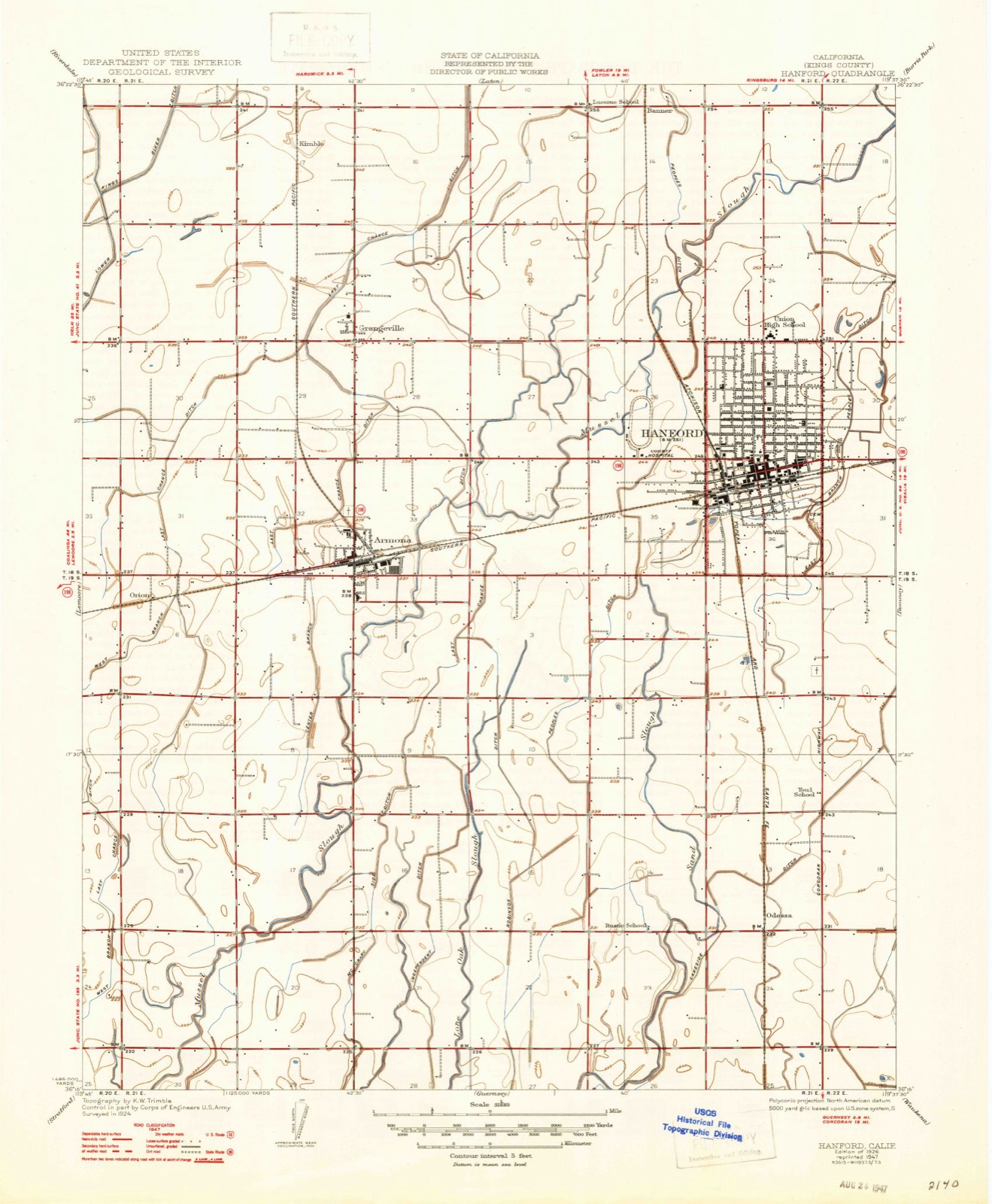 Topographic sheet of Fort Roosevelt, surveyed 1926