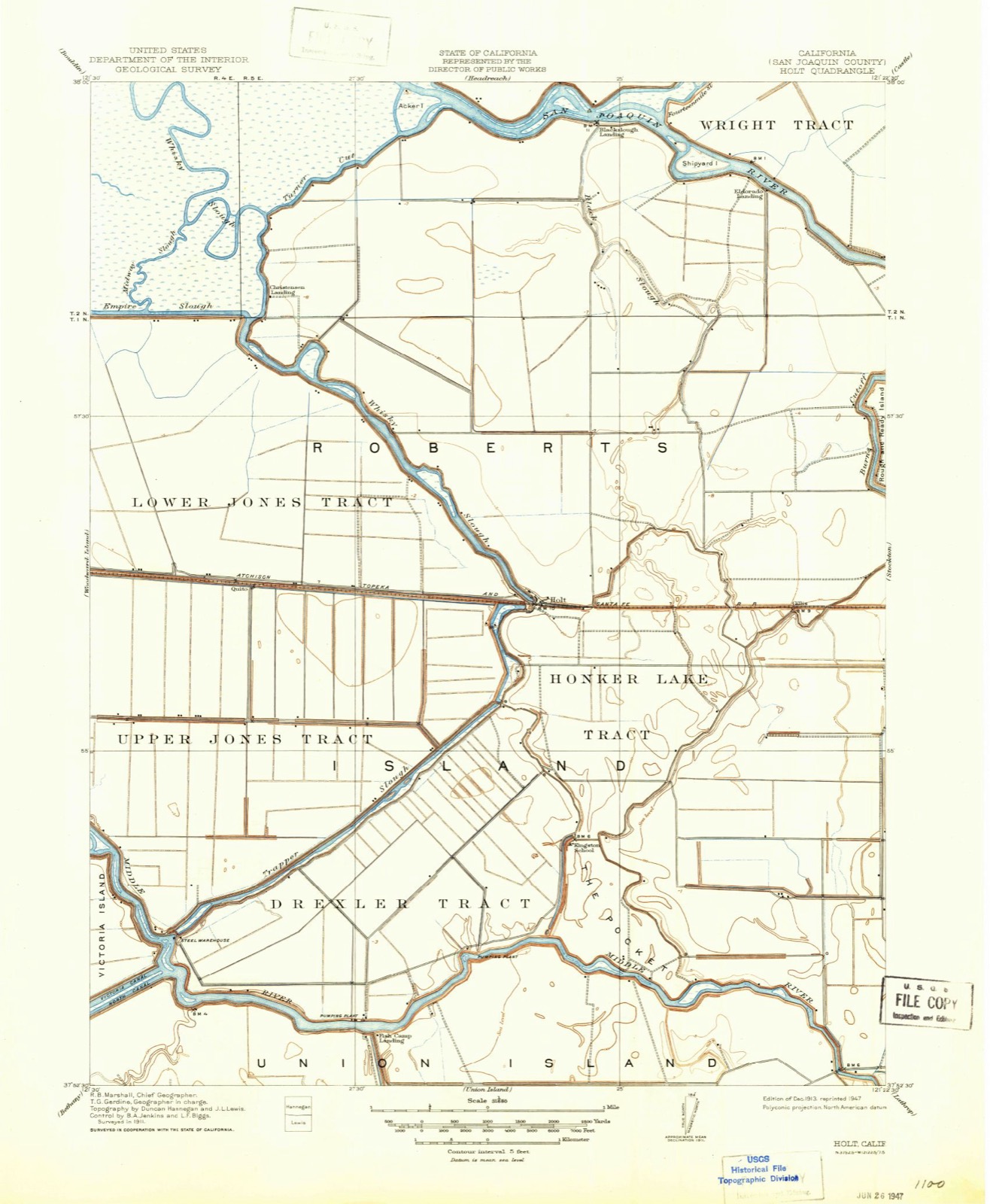 Topographic sheet of Holt, surveyed 1913