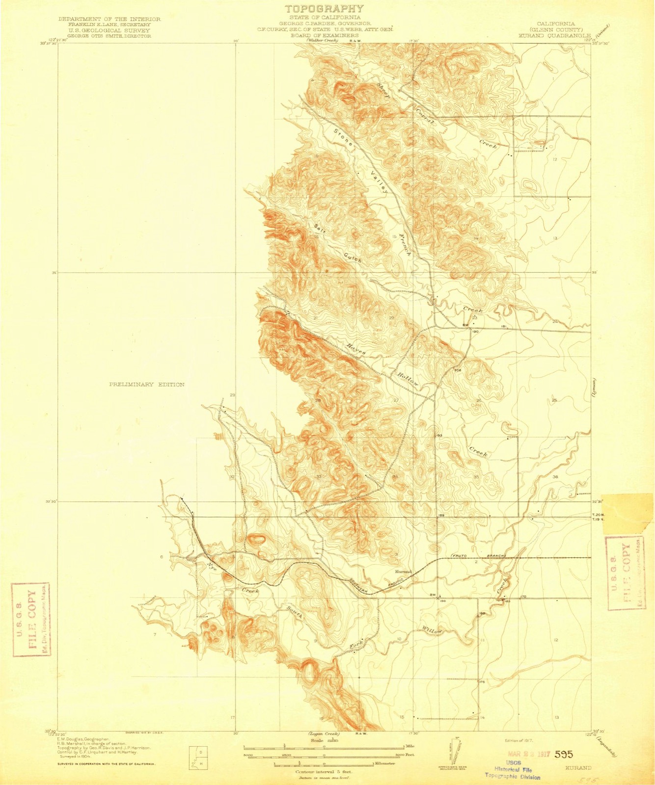 Topographic sheet of Kurand (historical), surveyed 1917