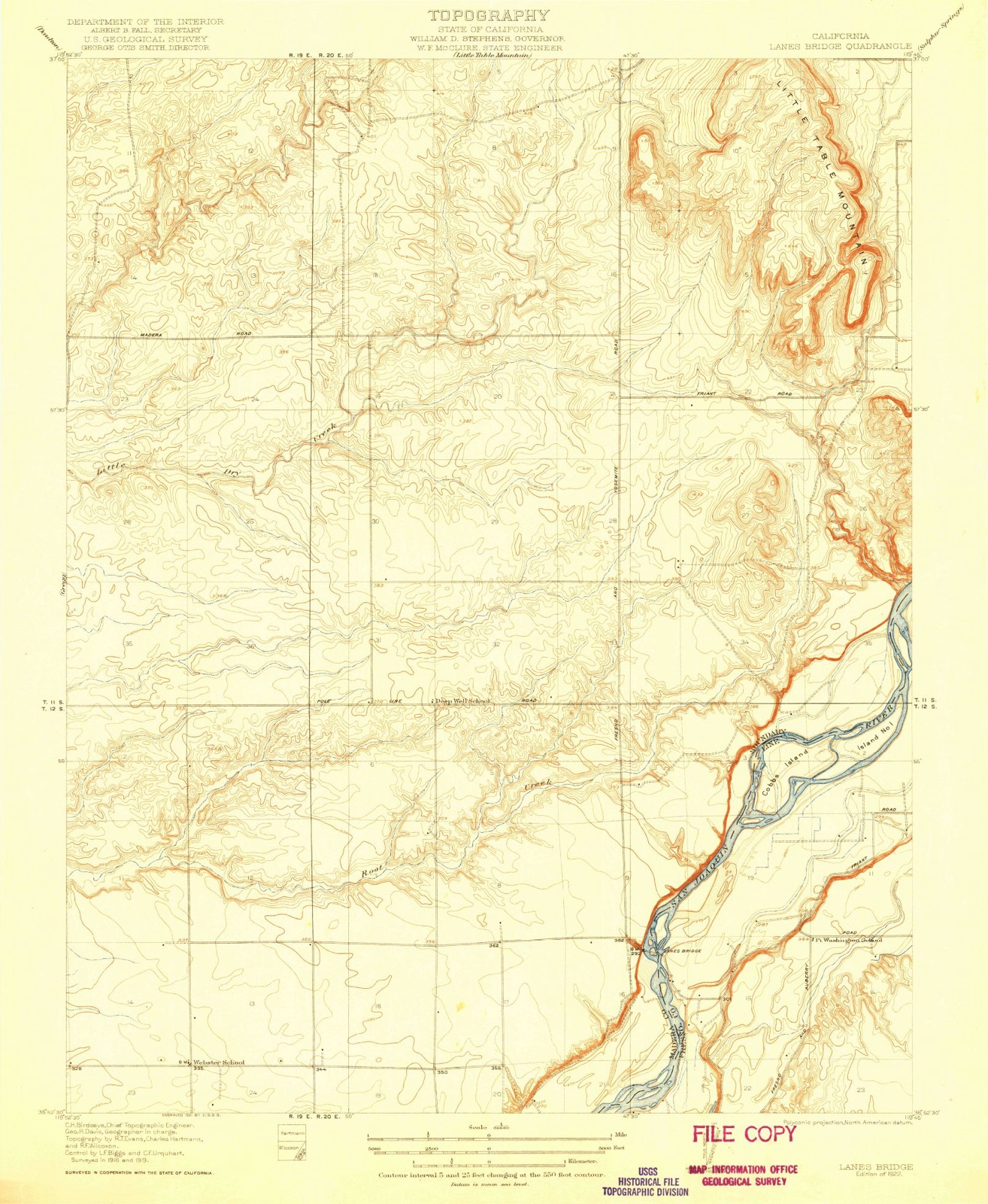 Topographic sheet of Rolling Hills, surveyed 1922