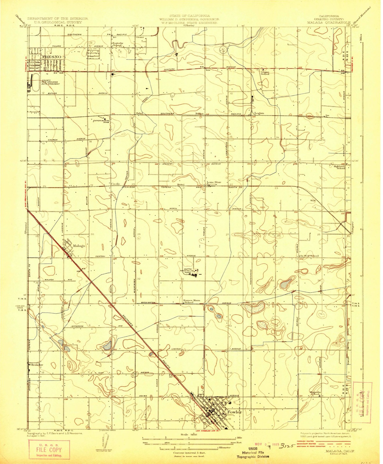 Topographic sheet of Goldleaf, surveyed 1923