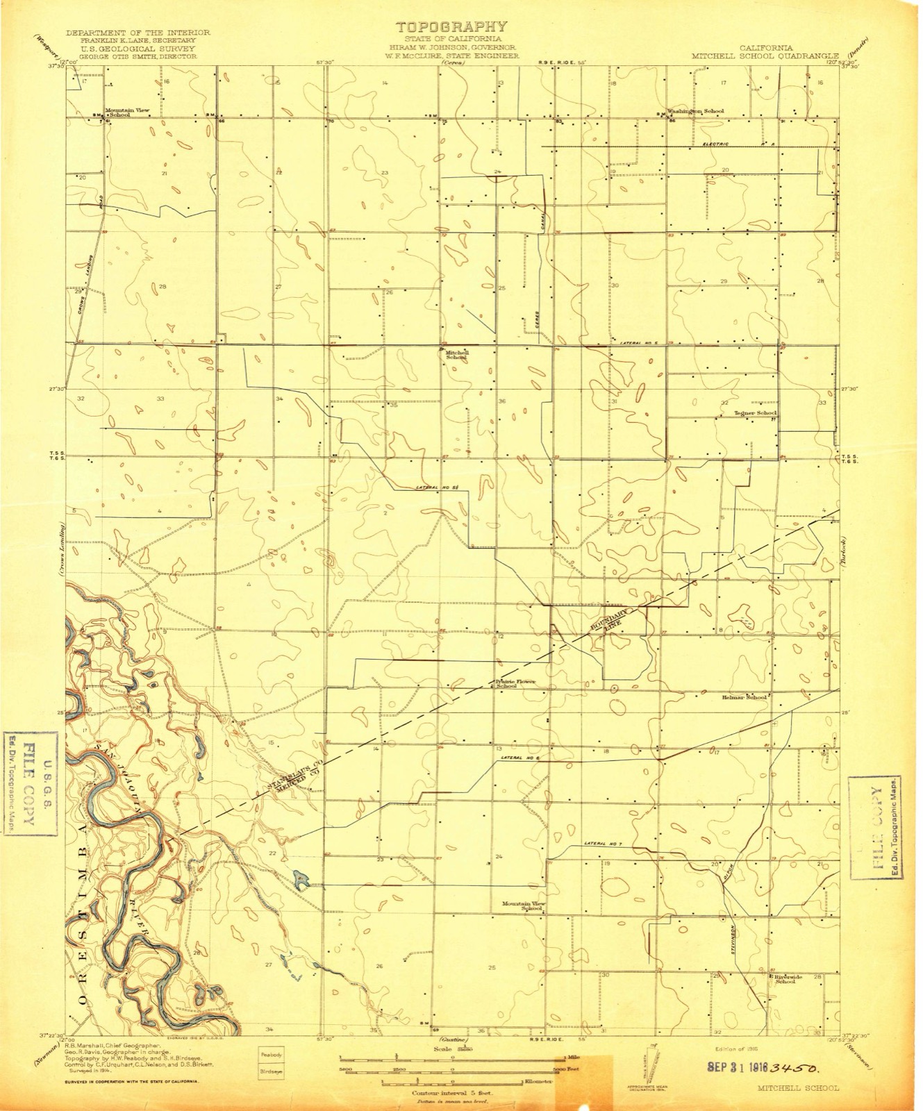 Topographic sheet of Hatch, surveyed 1916