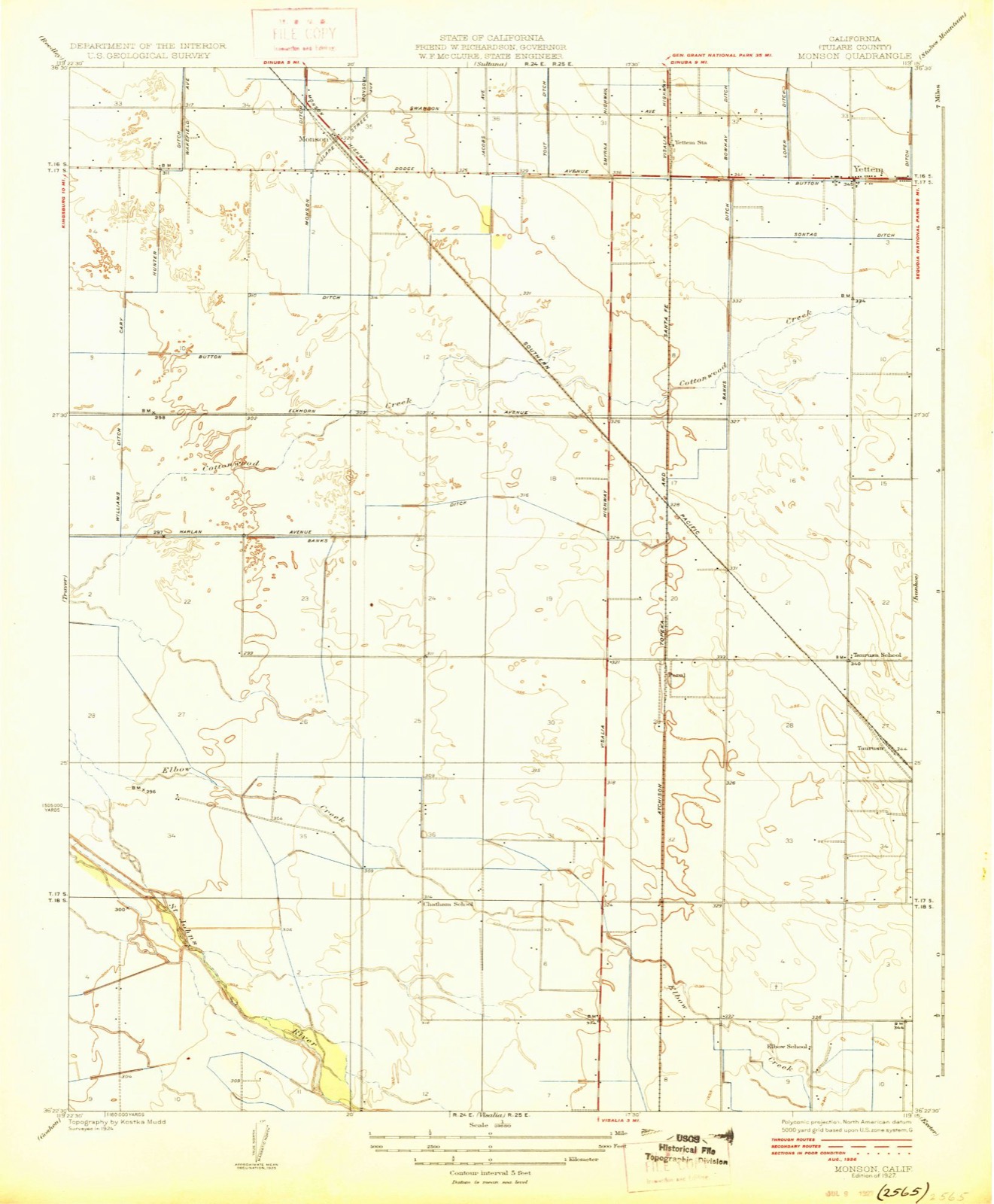 Topographic sheet of Calgro, surveyed 1927