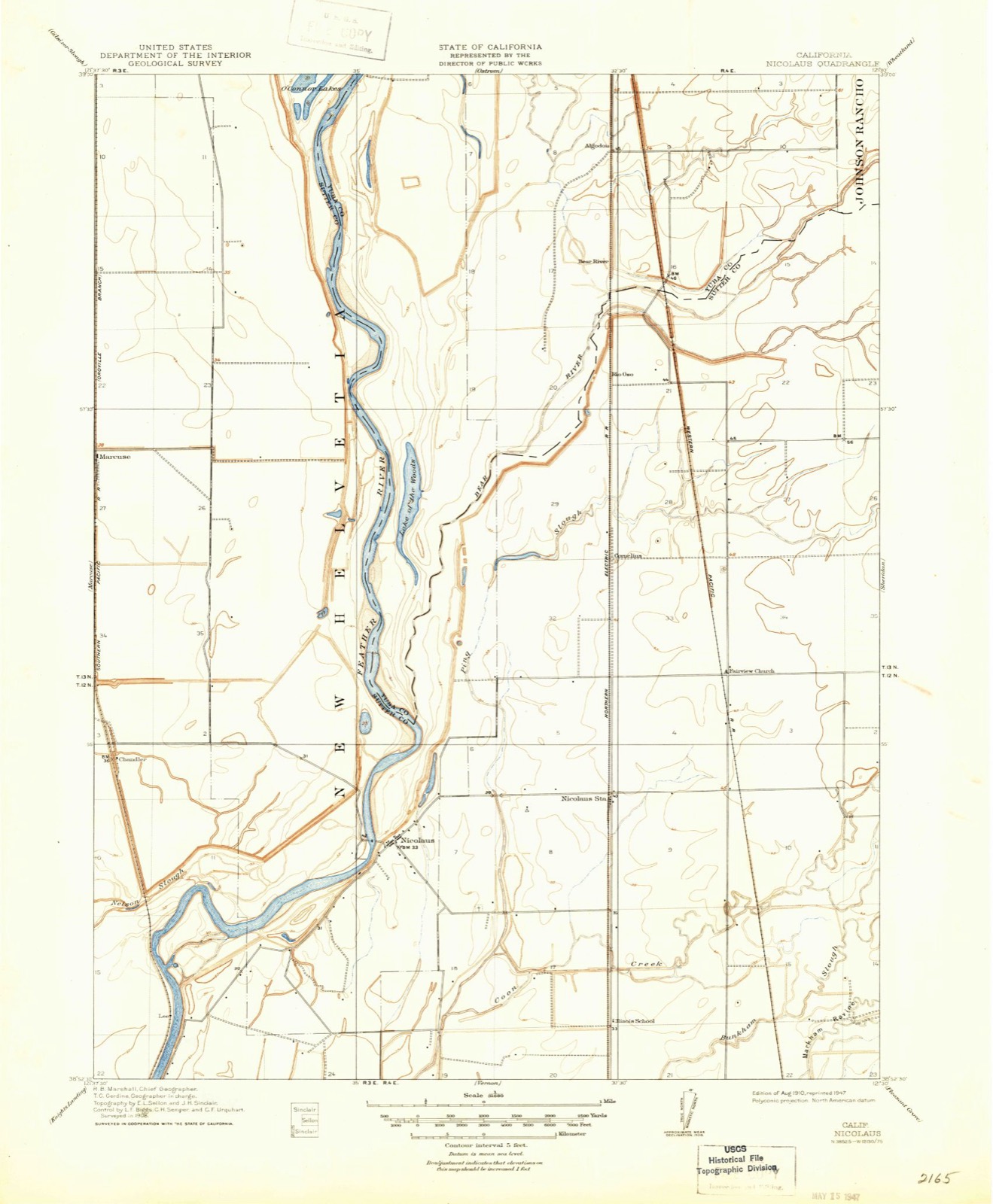 Topographic sheet of Algodon (historical), surveyed 1910