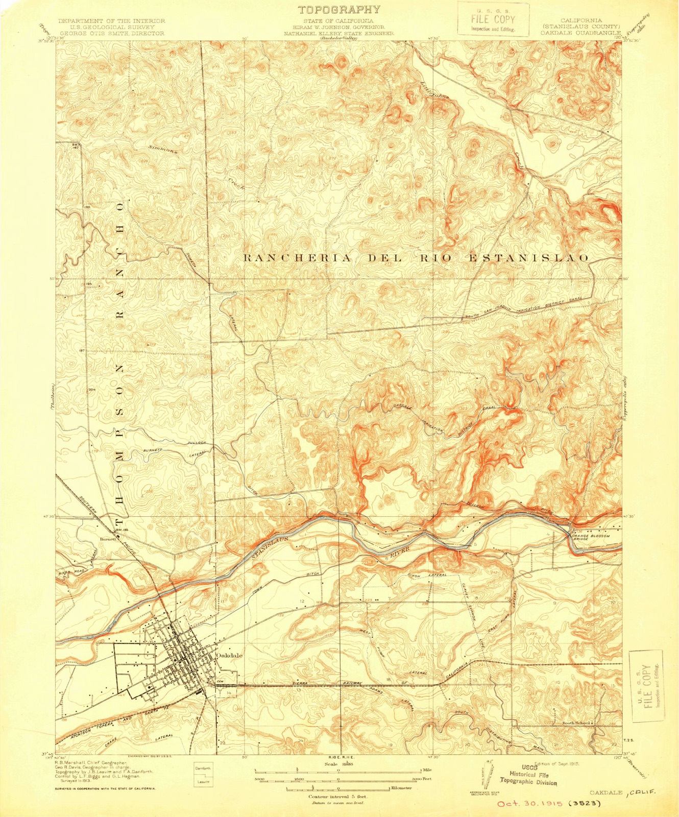 Topographic sheet of Adela, surveyed 1915