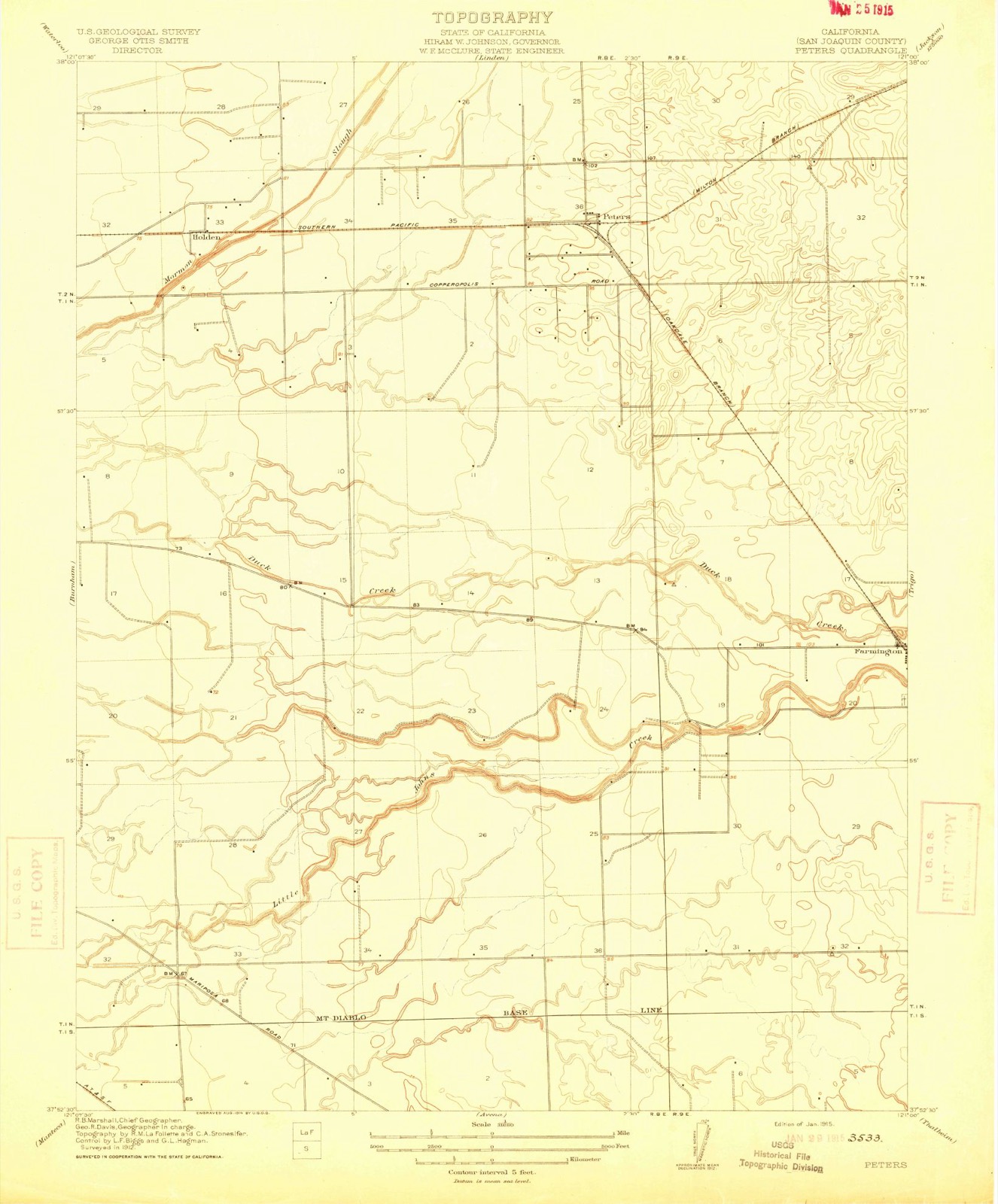 Topographic sheet of Farmington, surveyed 1915