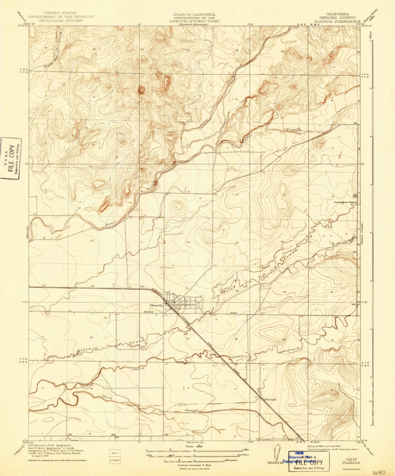 Topographic sheet of Burchell (historical), surveyed 1918