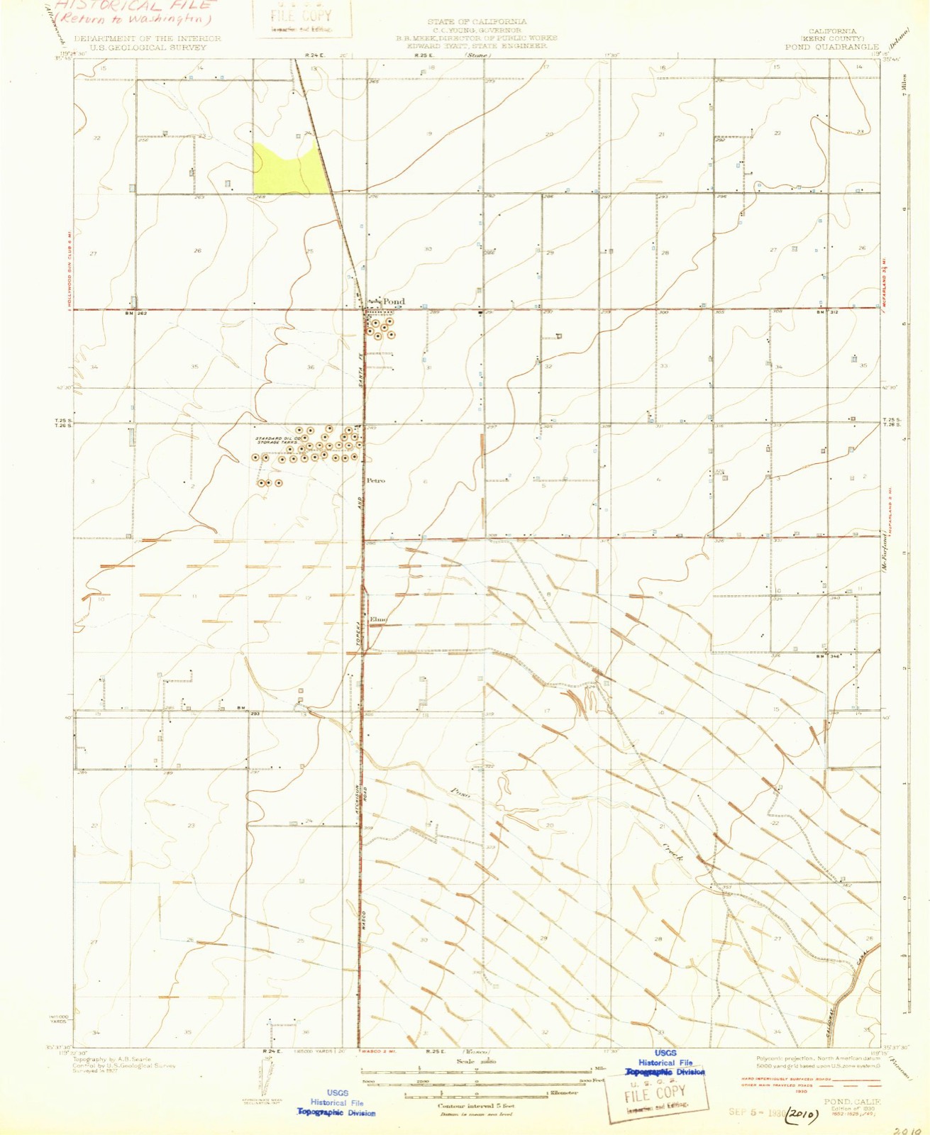 Topographic sheet of Elmo, surveyed 1930