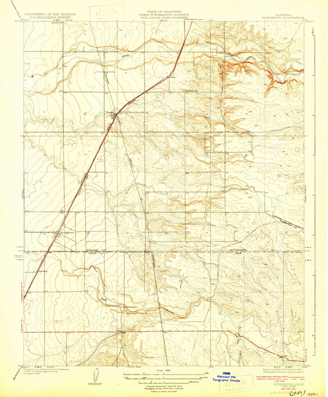 Topographic sheet of Vestal, surveyed 1929