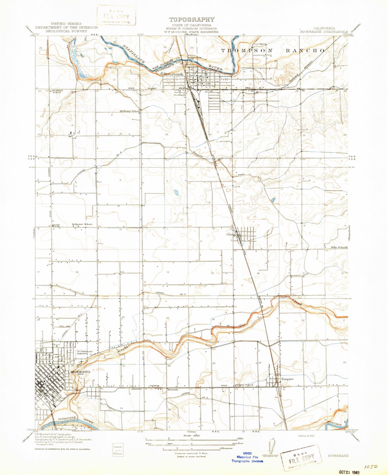 Topographic sheet of Empire, surveyed 1916