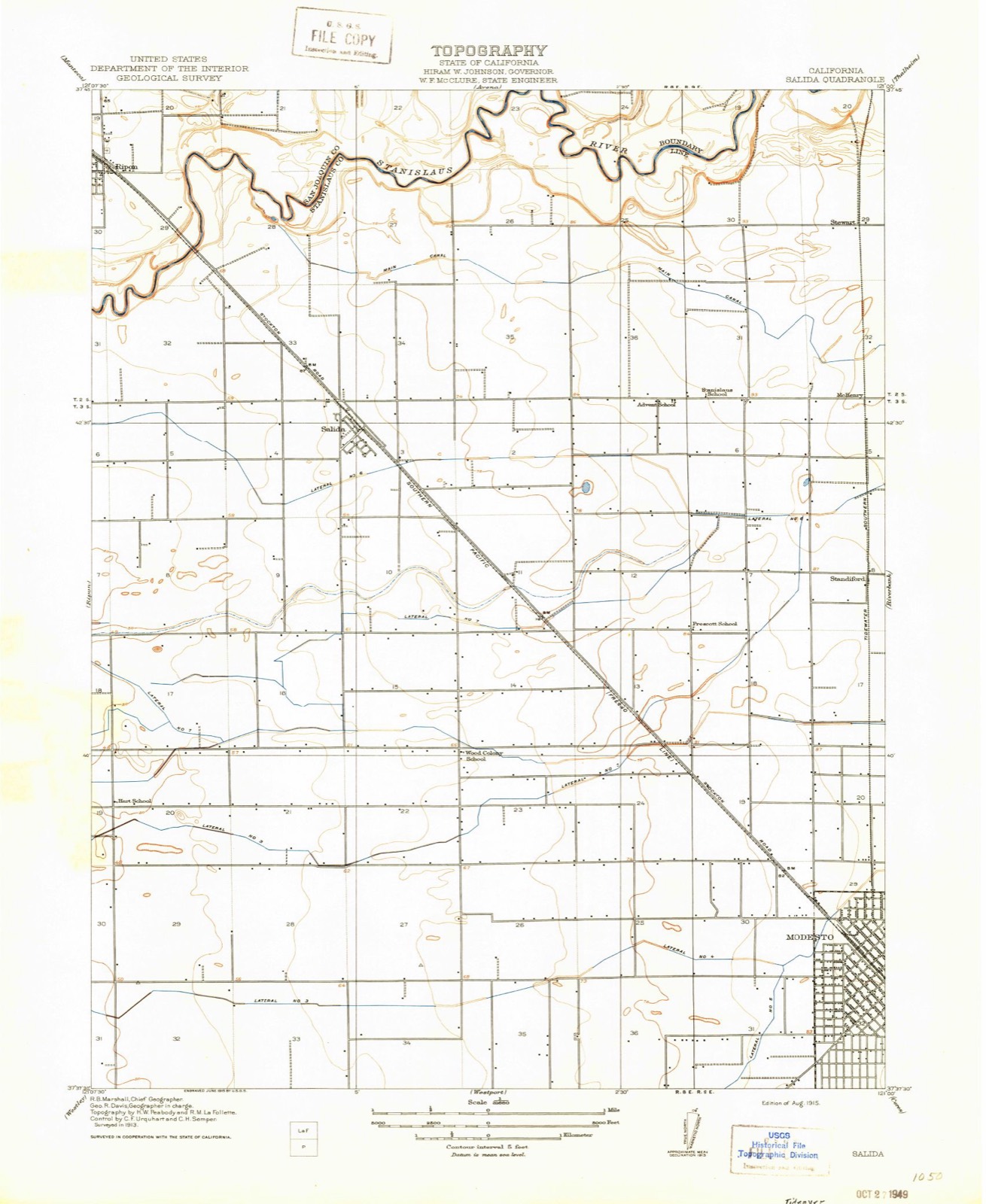Topographic sheet of Del Rio, surveyed 1915