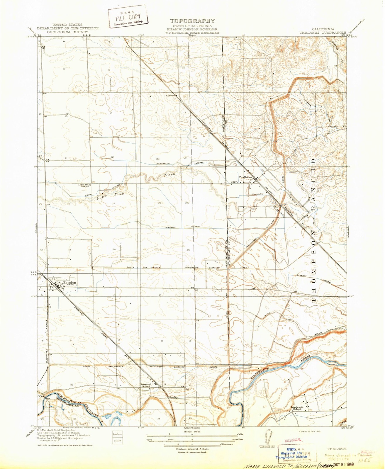 Topographic sheet of Huntley, surveyed 1915