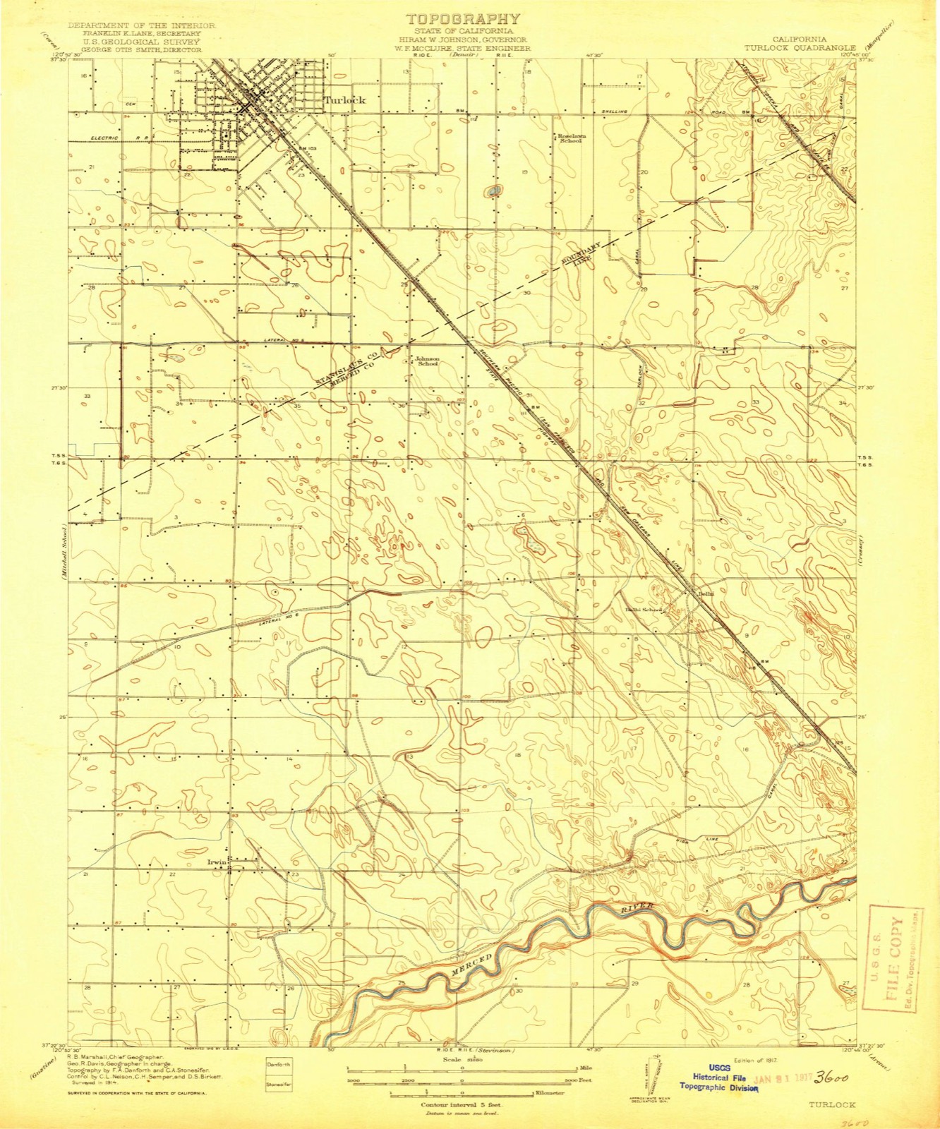 Topographic sheet of Irwin, surveyed 1917