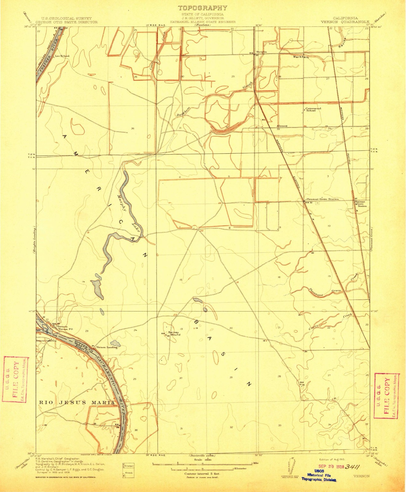 Topographic sheet of Catlett, surveyed 1910