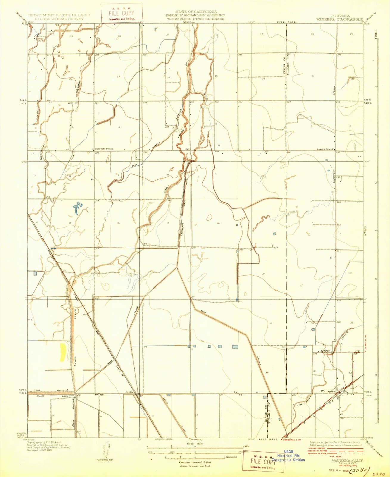 Topographic sheet of Bean (historical), surveyed 1928