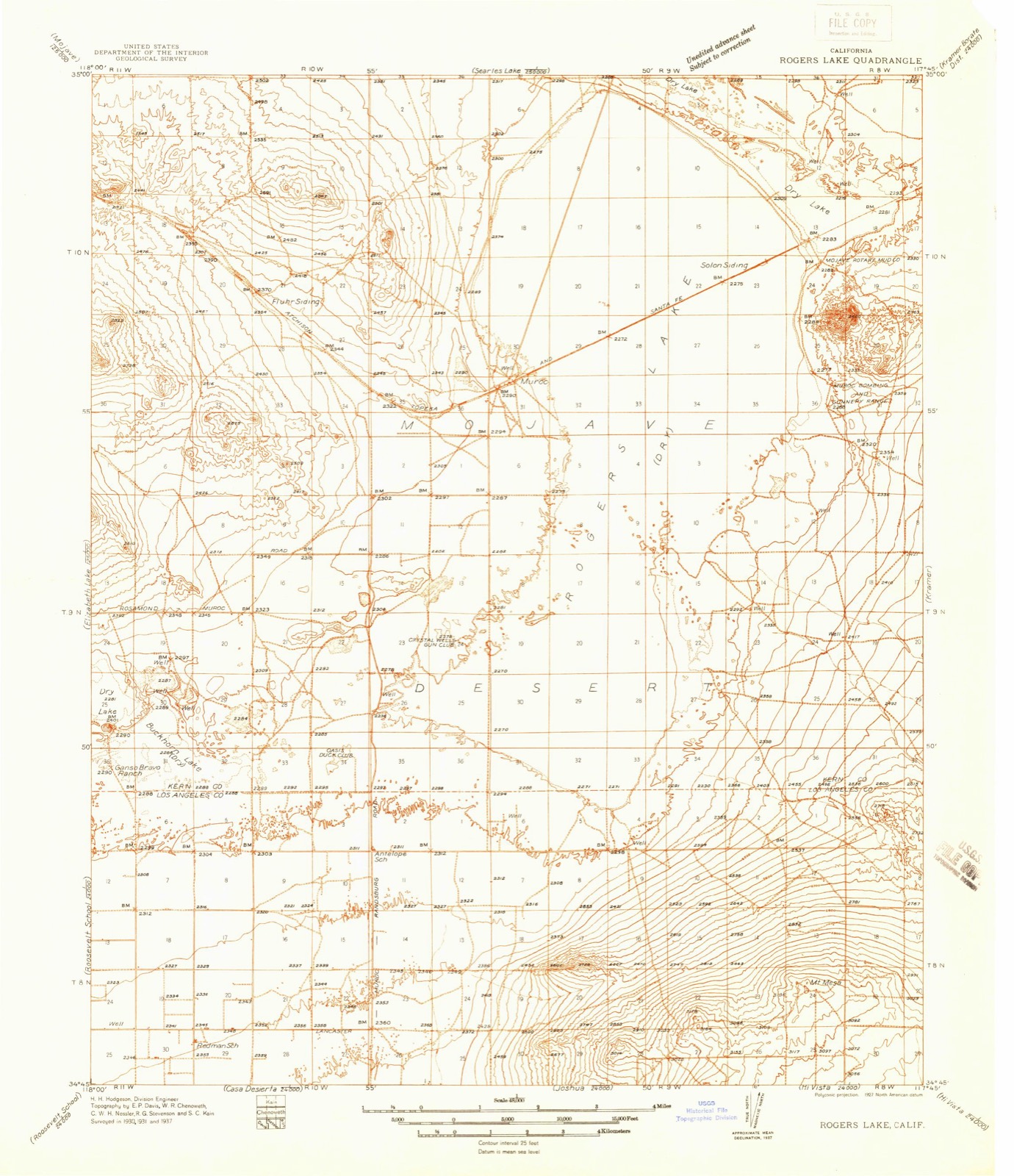 Topographic sheet of Fluhr (historical), surveyed 1937