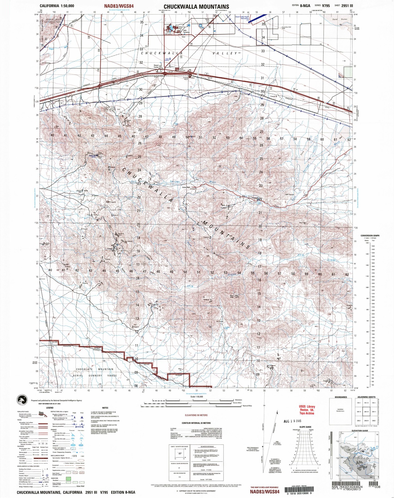 Topographic sheet of Lake Tamarisk, surveyed 2002