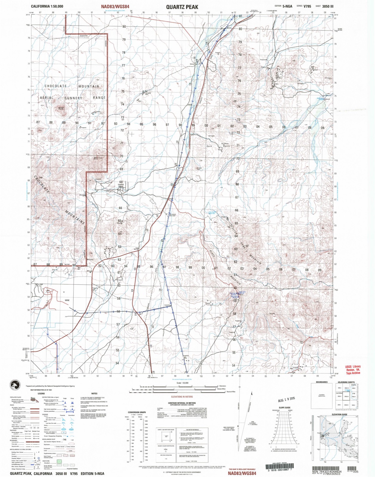 Topographic sheet of Inperial Gables, surveyed 2002