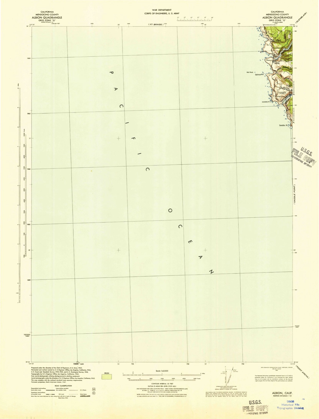 Topographic sheet of Whitesboro, surveyed 1943