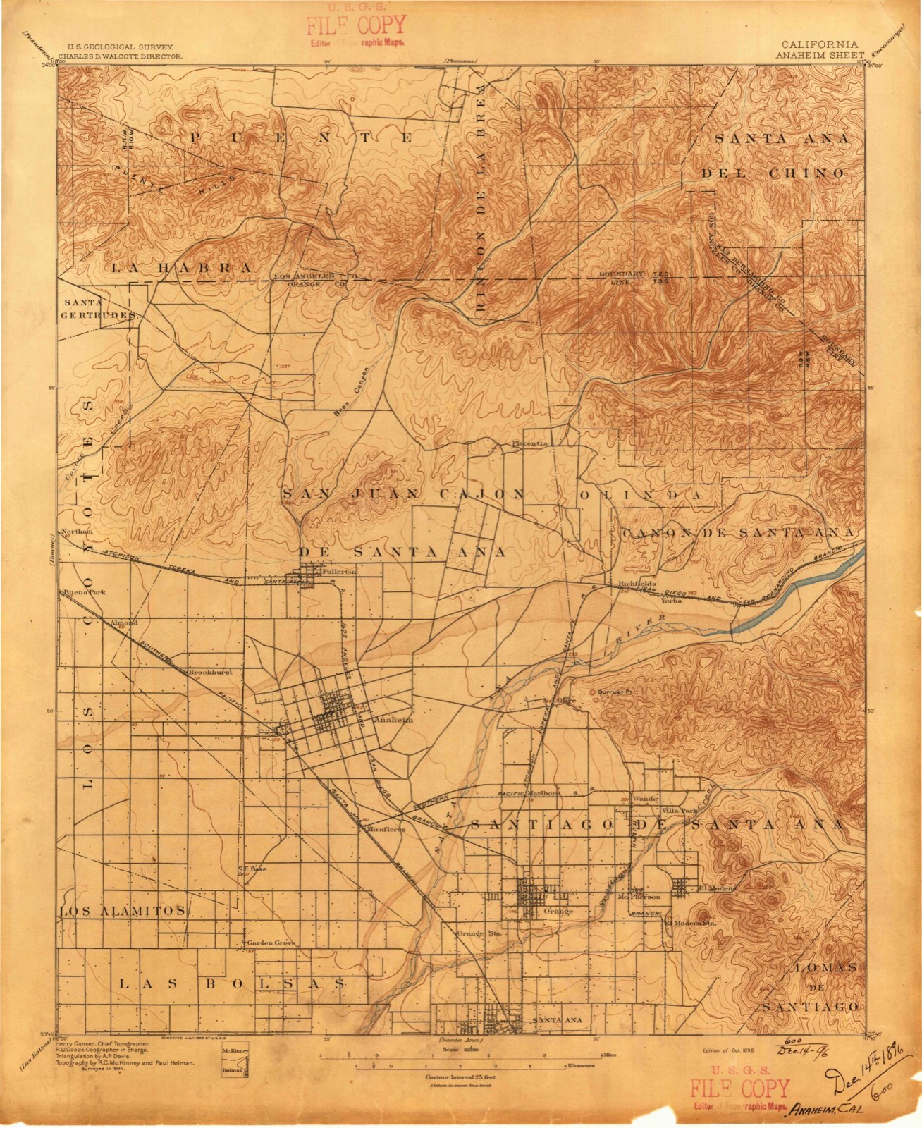 Topographic sheet of Clair, surveyed 1896