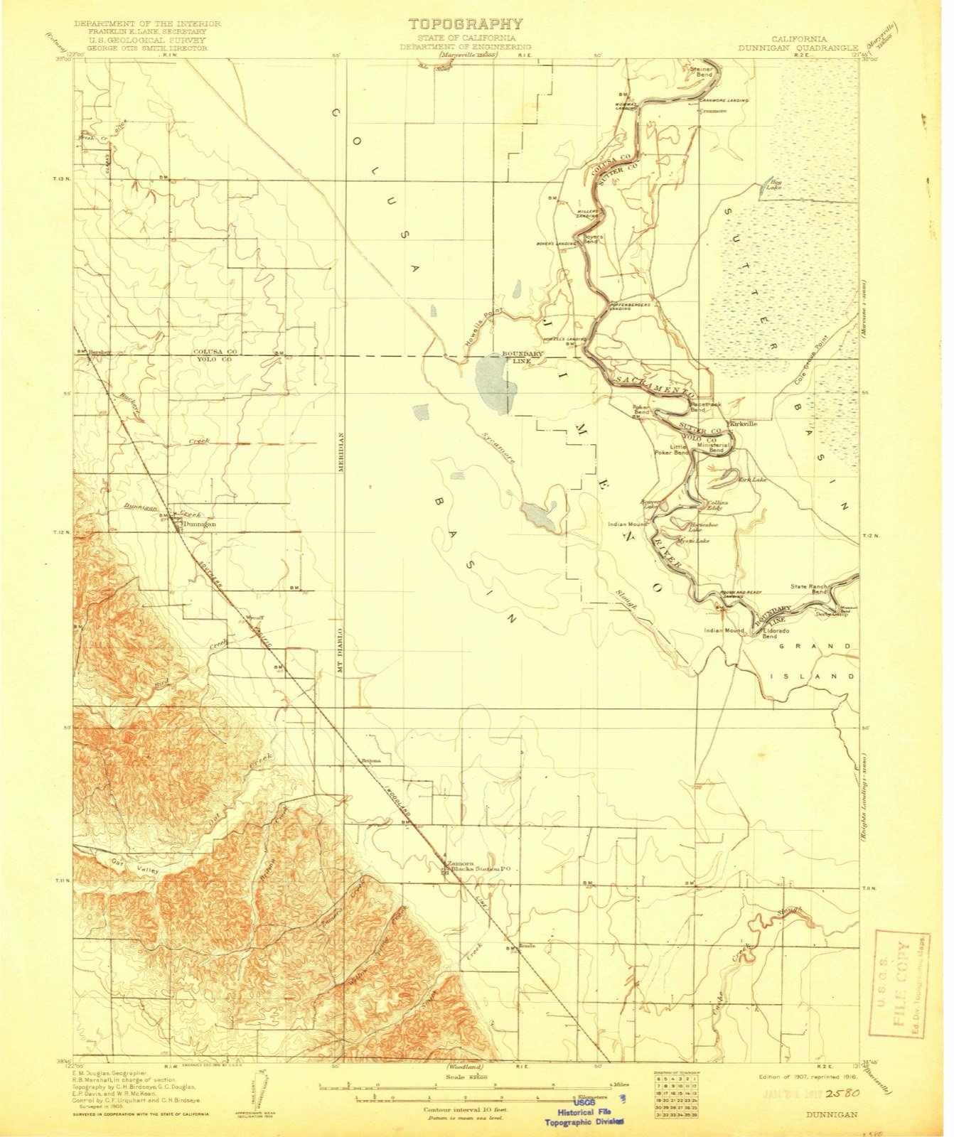Topographic sheet of Cranmore, surveyed 1907