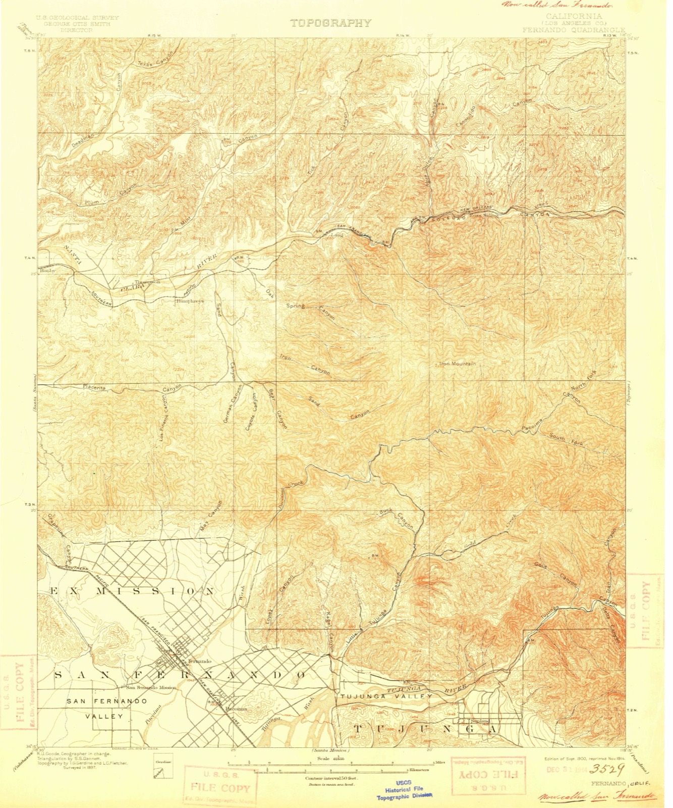 Topographic sheet of Alpine (historical), surveyed 1900