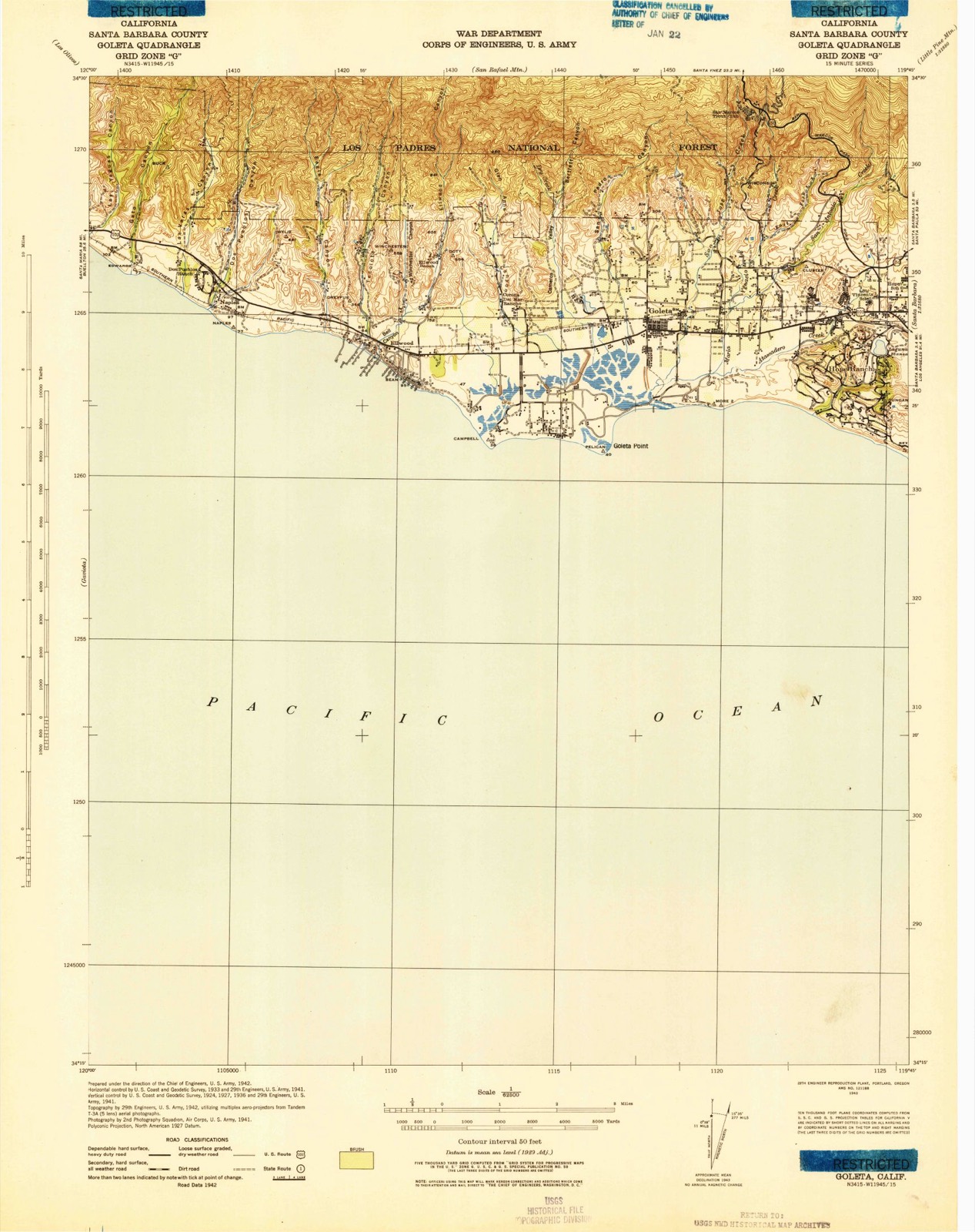 Topographic sheet of Naples, surveyed 1942