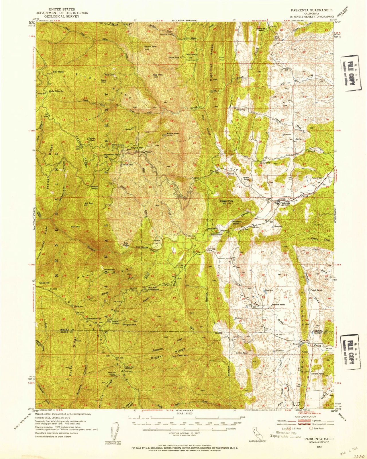 Topographic sheet of Whitlock Place, surveyed 1952