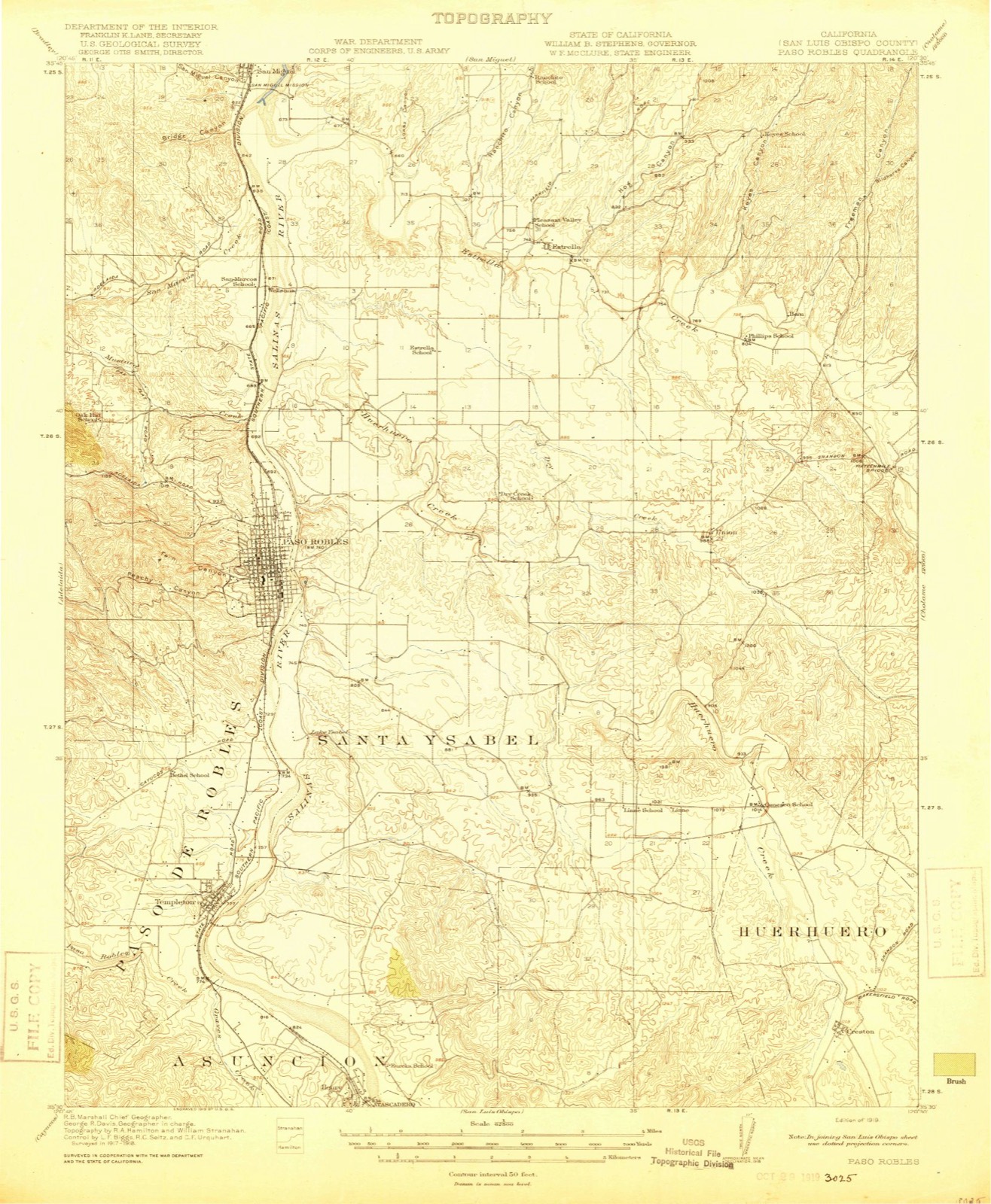Topographic sheet of Bern, surveyed 1919