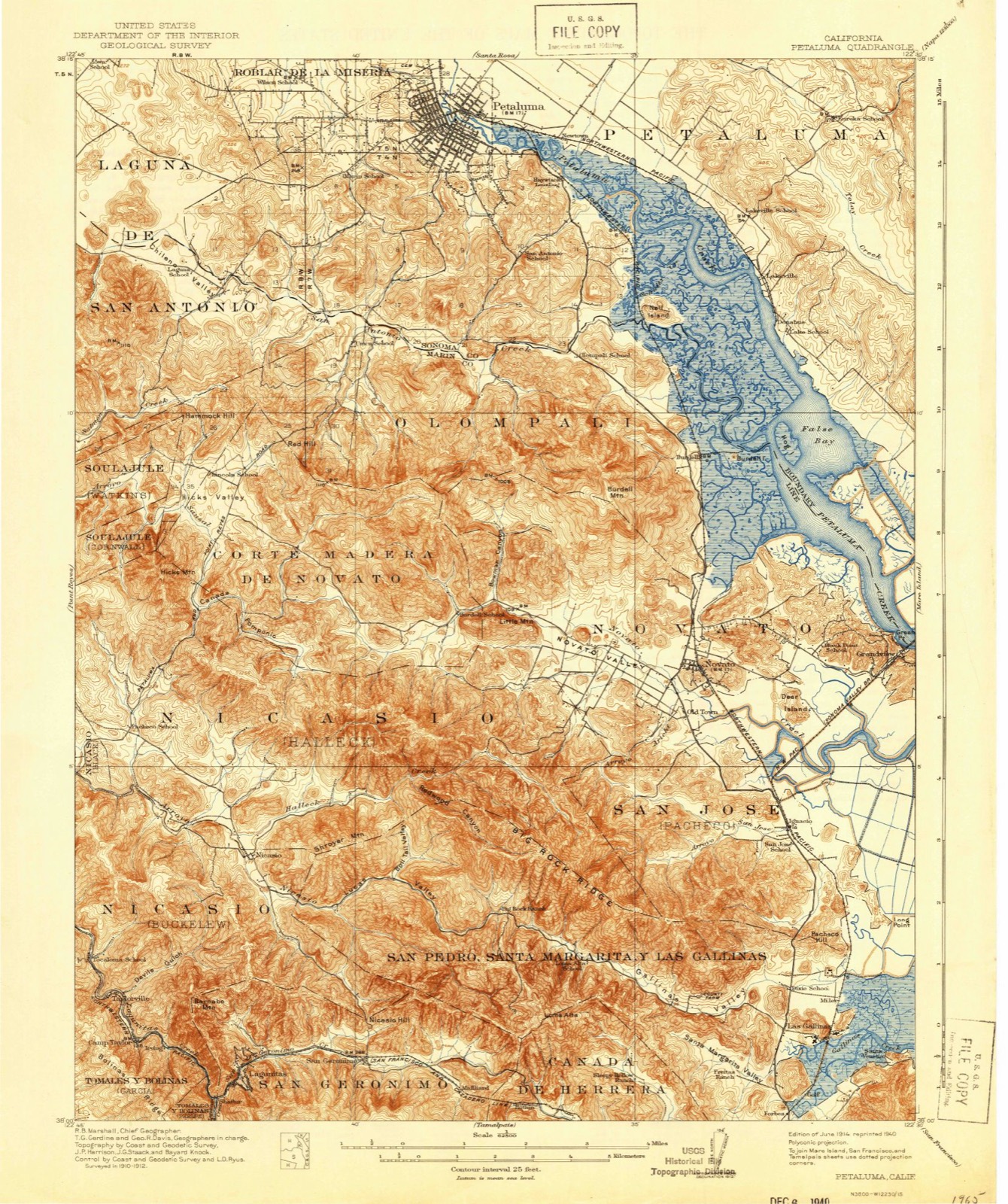 Topographic sheet of Haystack, surveyed 1914