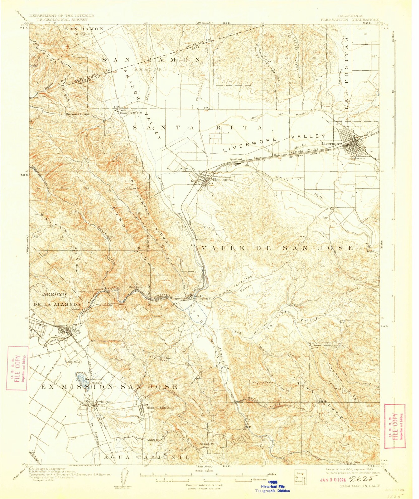 Topographic sheet of Brightside, surveyed 1906