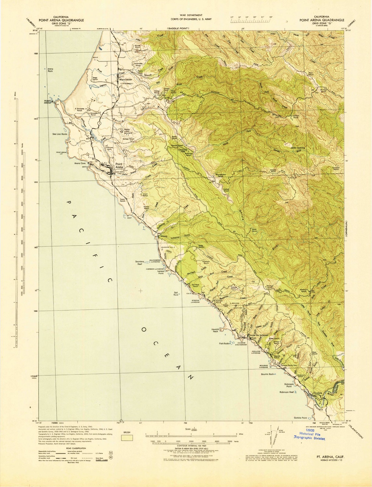 Topographic sheet of Gallaway, surveyed 1943