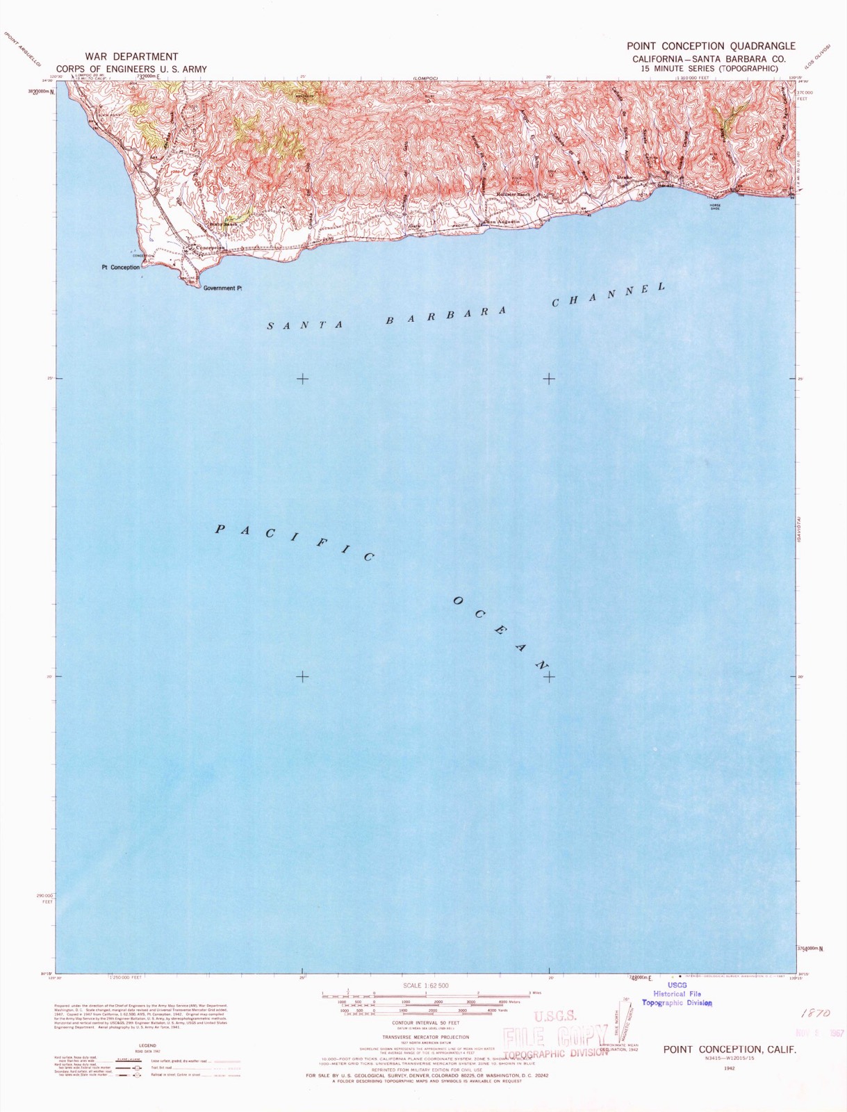 Topographic sheet of San Augustine, surveyed 1942