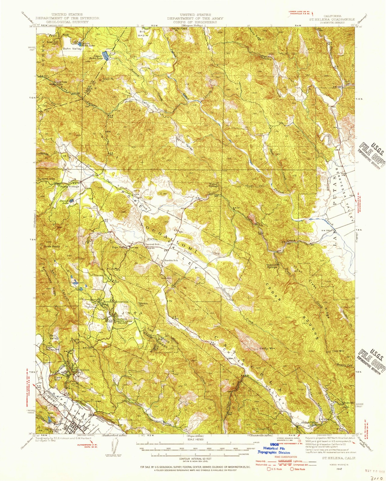 Topographic sheet of Sanitarium, surveyed 1942