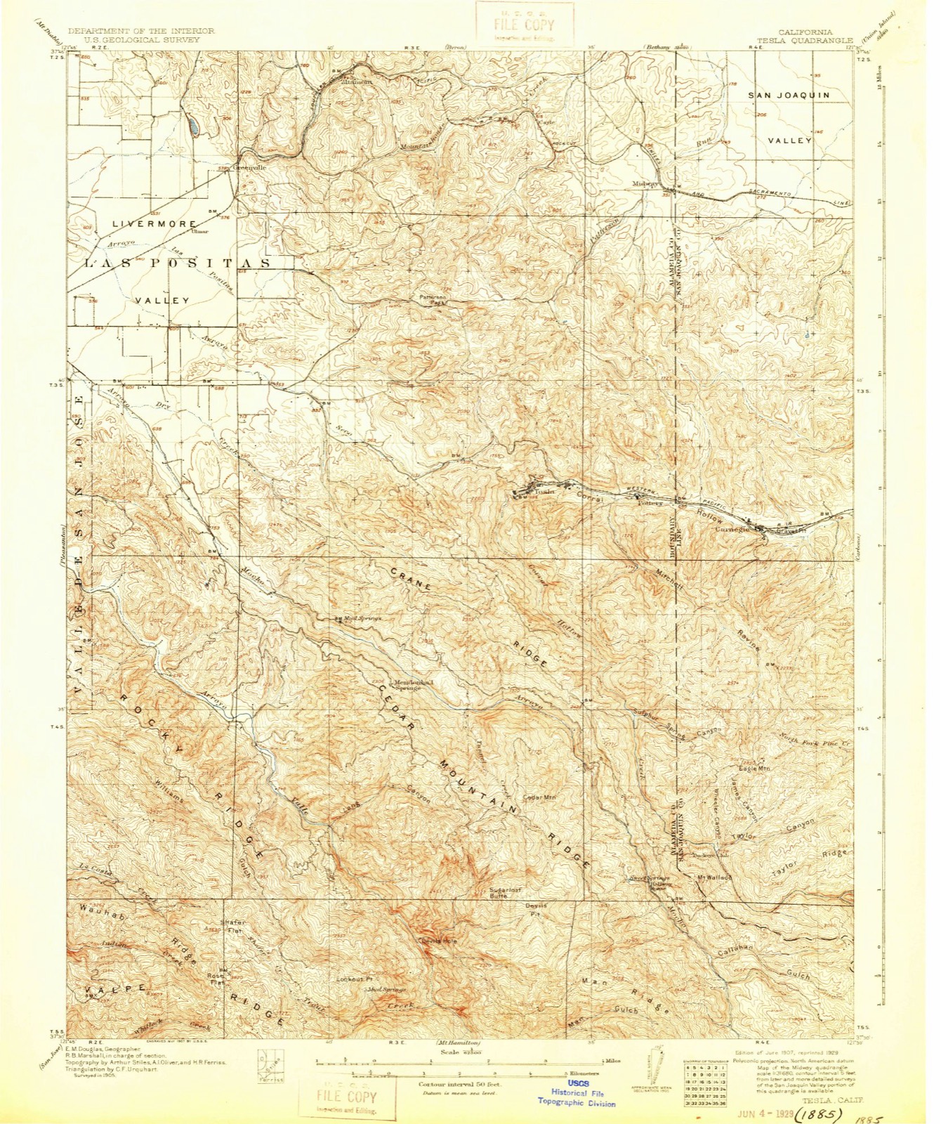 Topographic sheet of Altamont, surveyed 1907