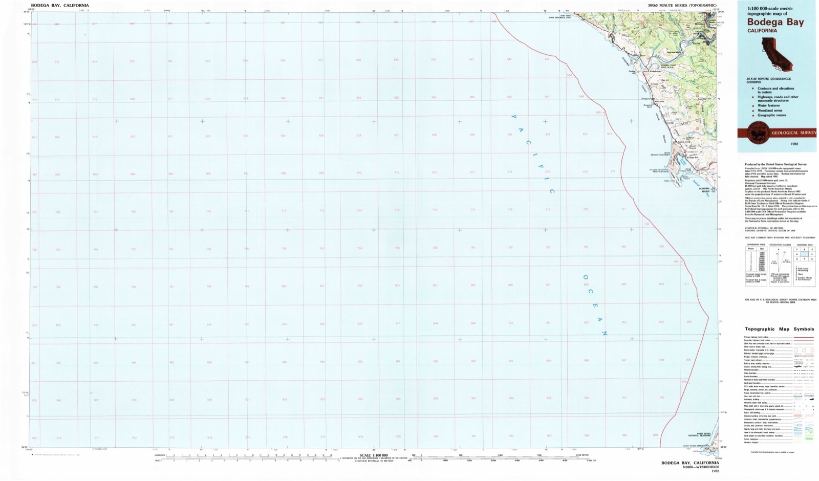 Topographic sheet of Guernewood, surveyed 1982