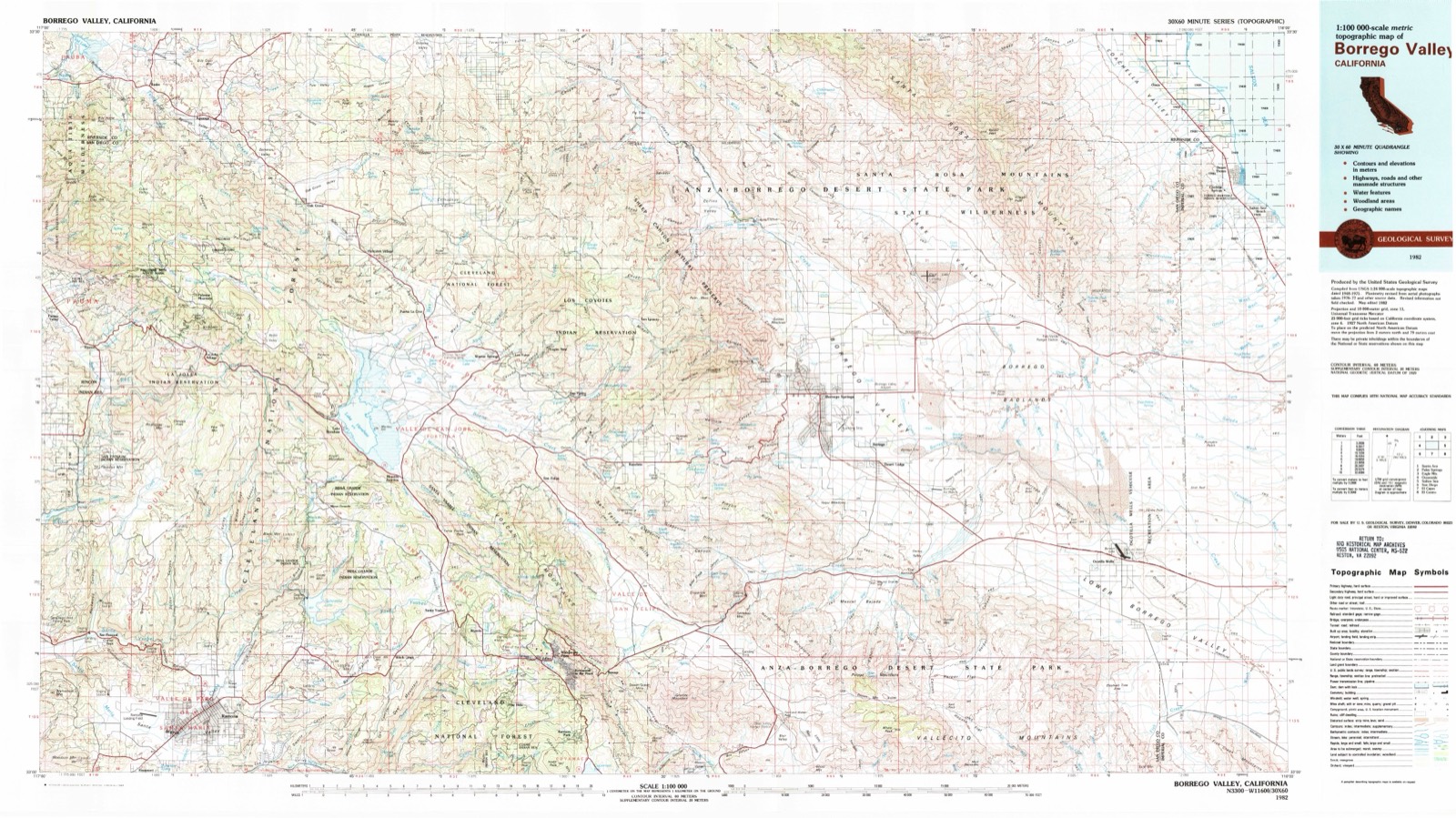 Topographic sheet of Oasis, surveyed 1982