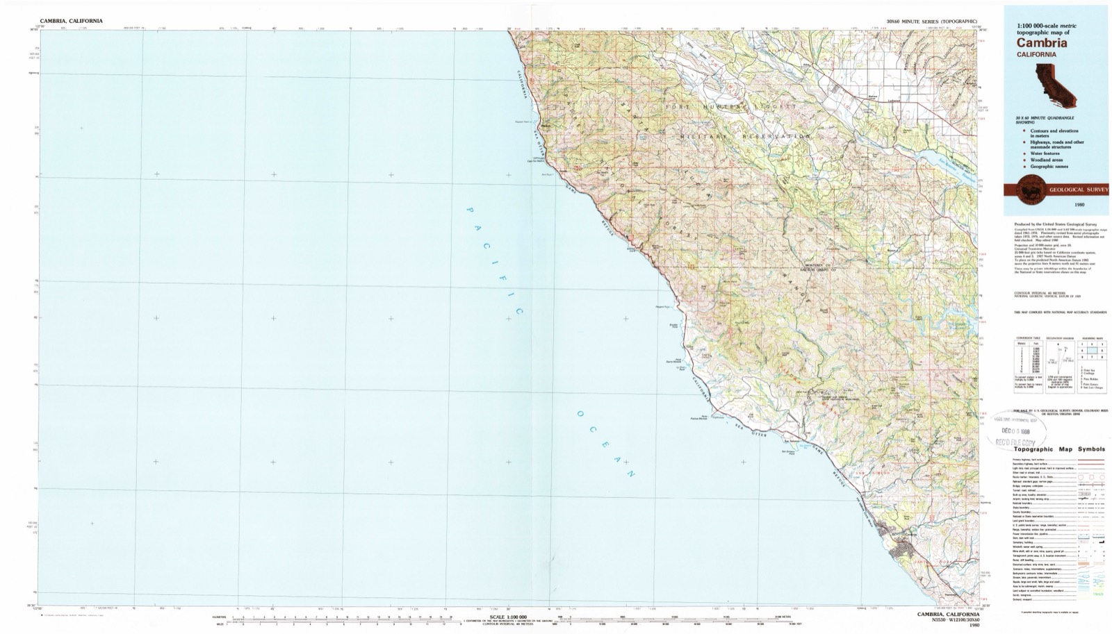 Topographic sheet of Lockwood, surveyed 1980