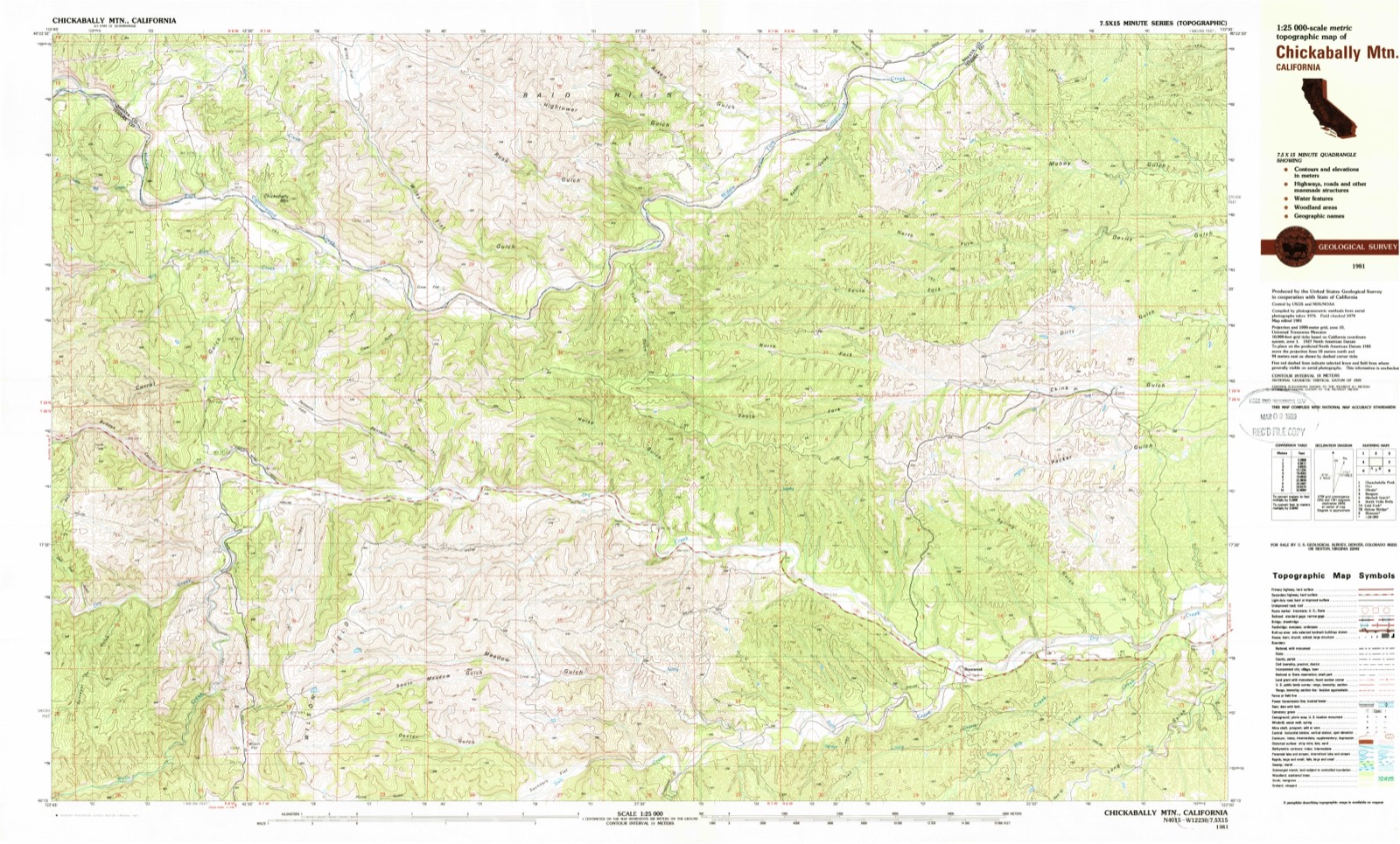 Topographic sheet of Rosewood, surveyed 1981