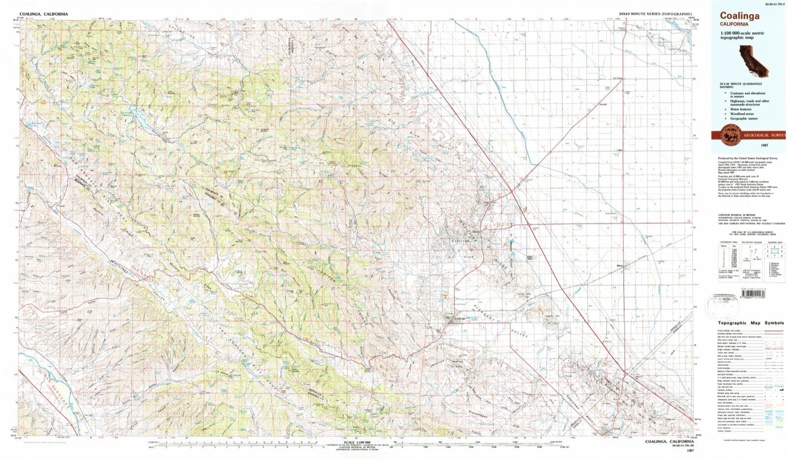 Topographic sheet of Five Points, surveyed 1987