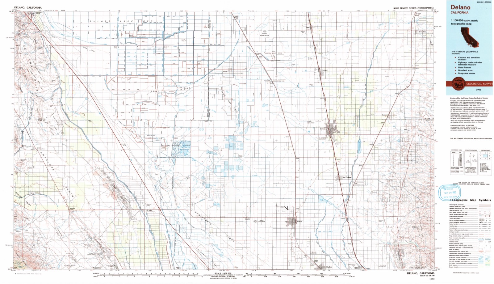 Topographic sheet of Elmo, surveyed 1993
