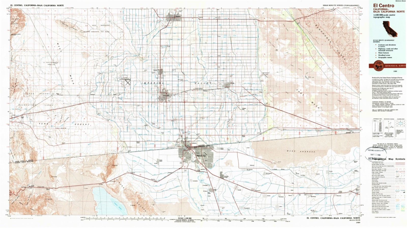 Topographic sheet of Ruthven, surveyed 1989