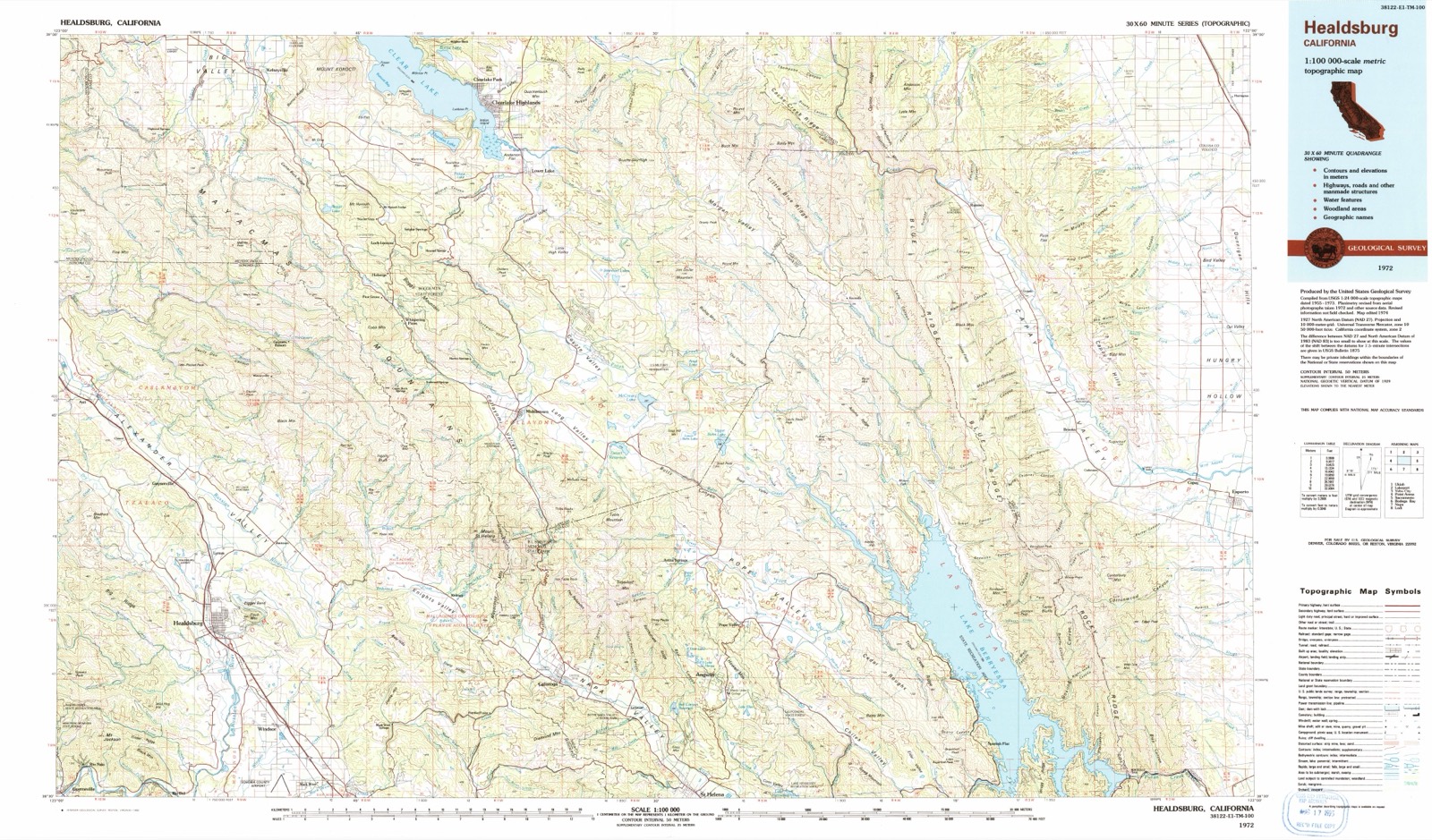 Topographic sheet of Brooks, surveyed 1972